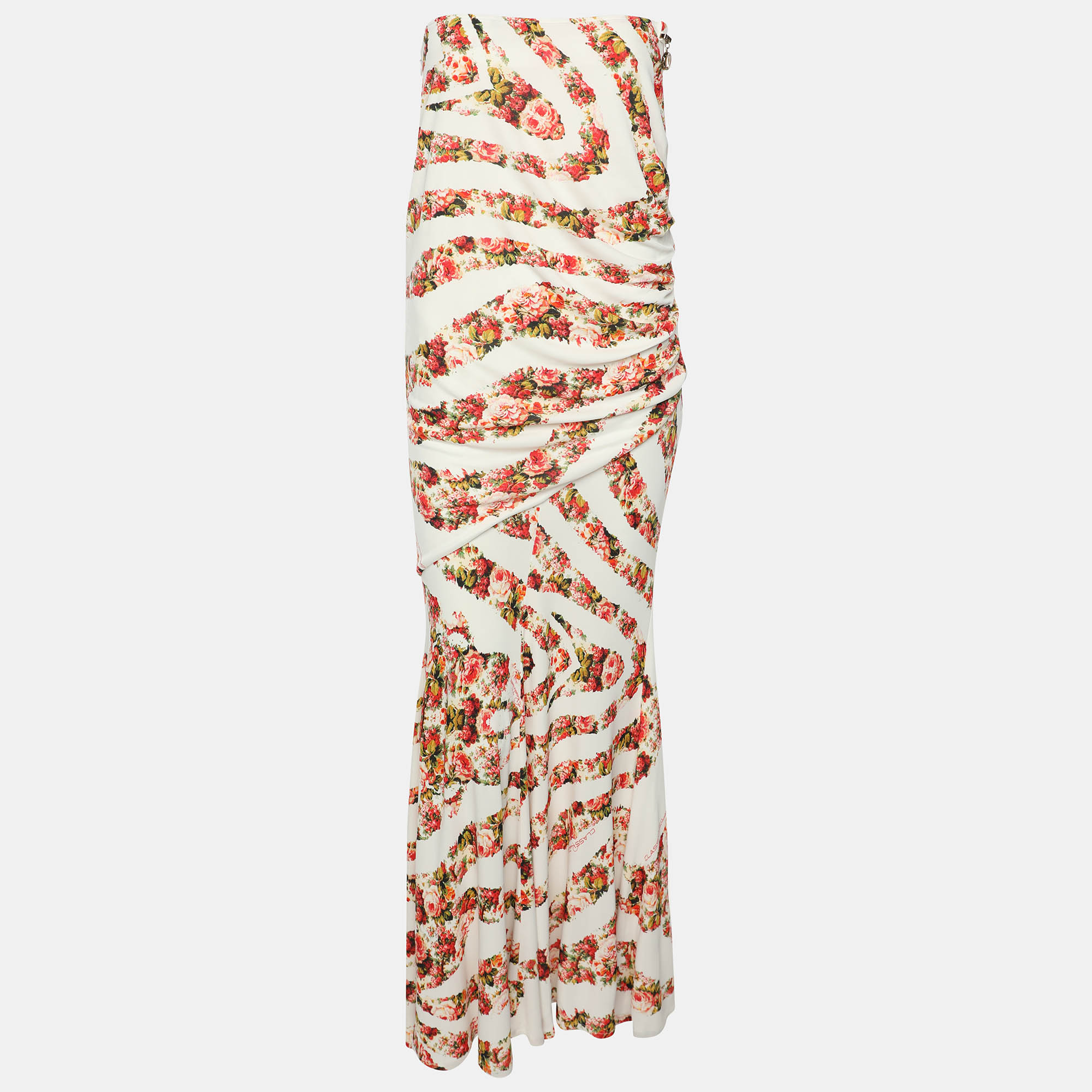 Class by Roberto Cavalli Multicolor Printed Jersey Strapless Dress M 