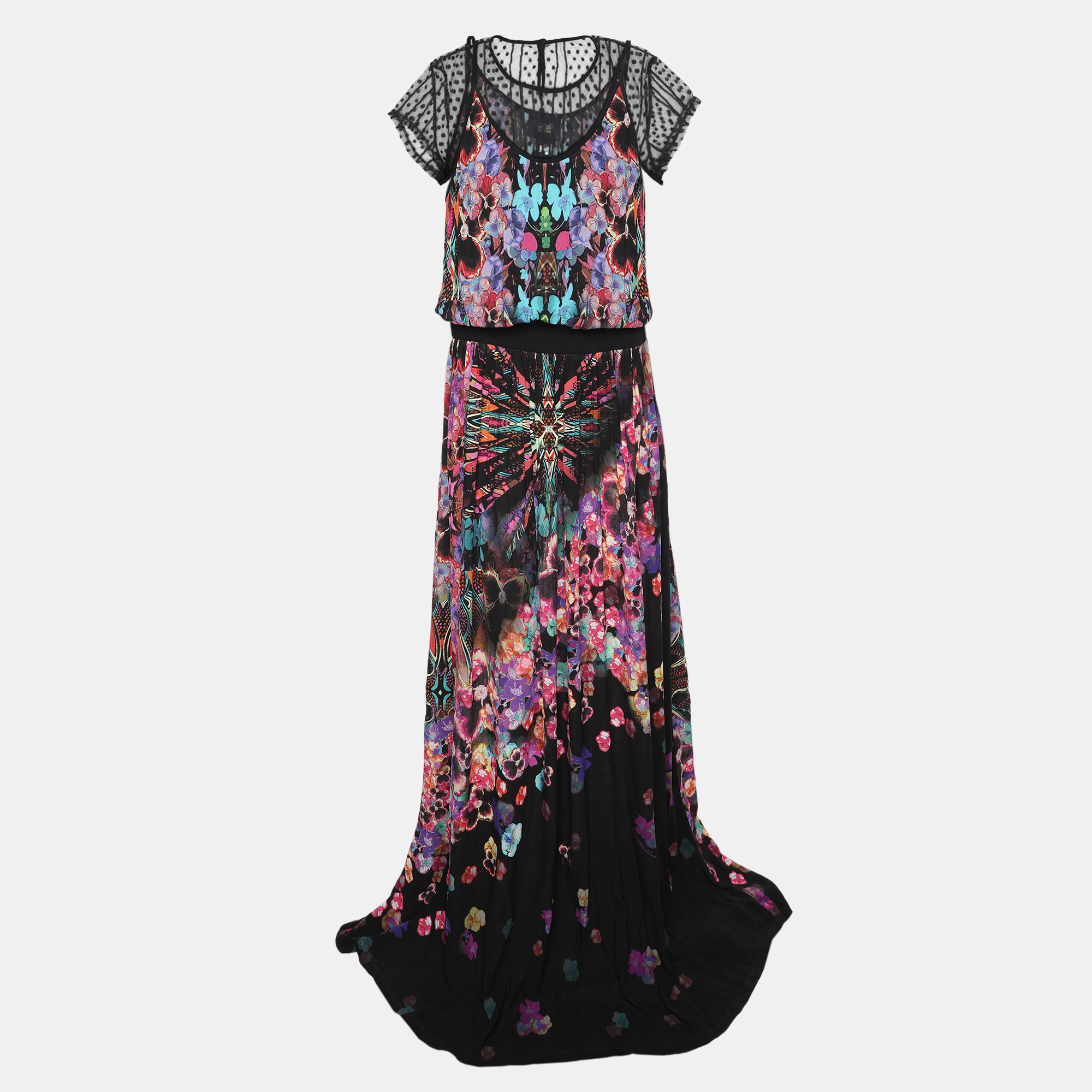 

Class by Roberto Cavalli Multicolor Viscose Maxi Dress XL