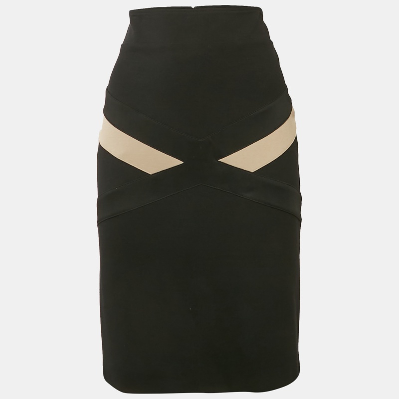Class by Roberto Cavalli Black Jersey Pencil Skirt M