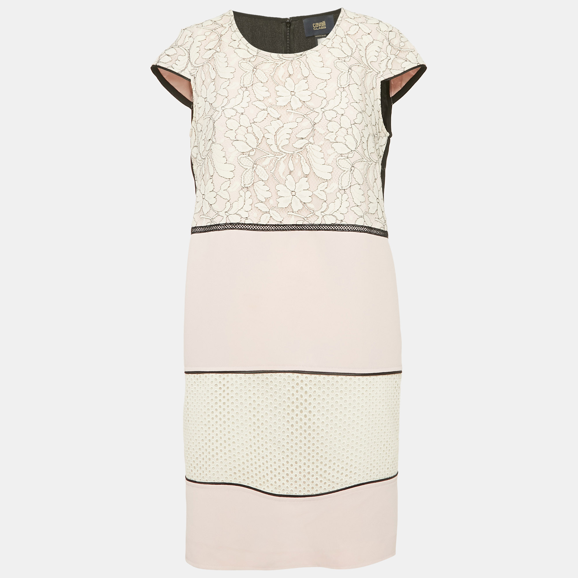 

Class by Roberto Cavalli Pink Lace and Cotton Mini Dress M, Yellow