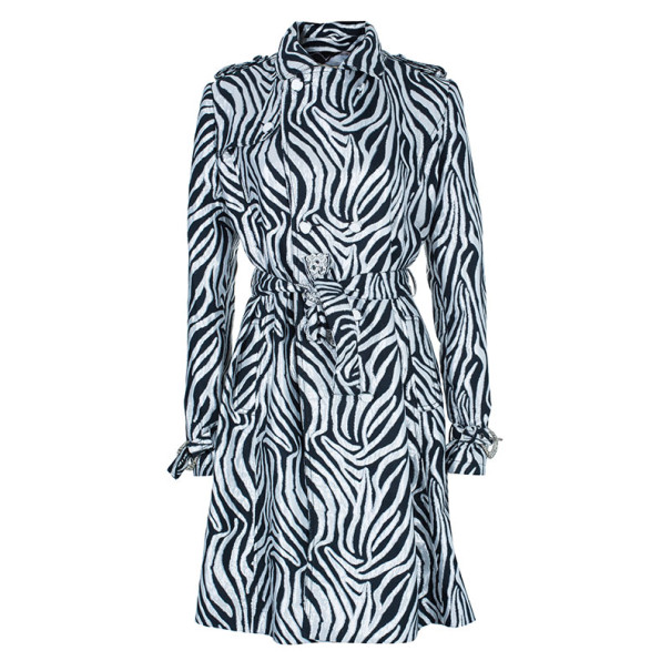Class by Roberto Cavalli Monochrome Belted Coat M