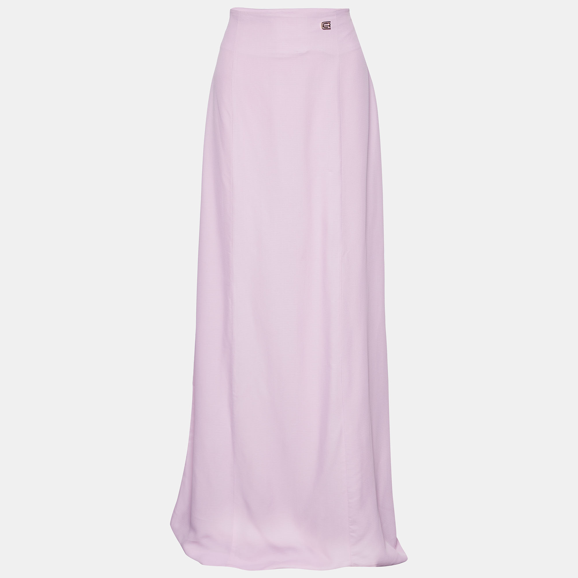 Pre-owned Class By Roberto Cavalli Pink Crepe Maxi Skirt L