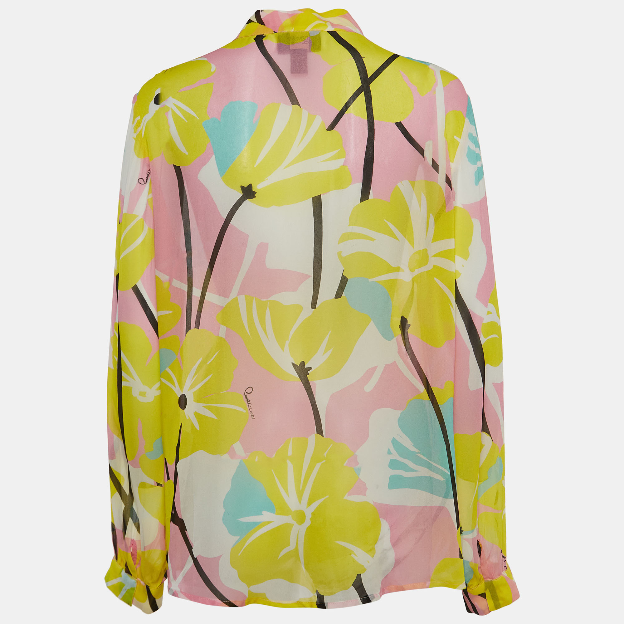 

Class by Roberto Cavalli Multicolor Floral Print Crepe Blouse