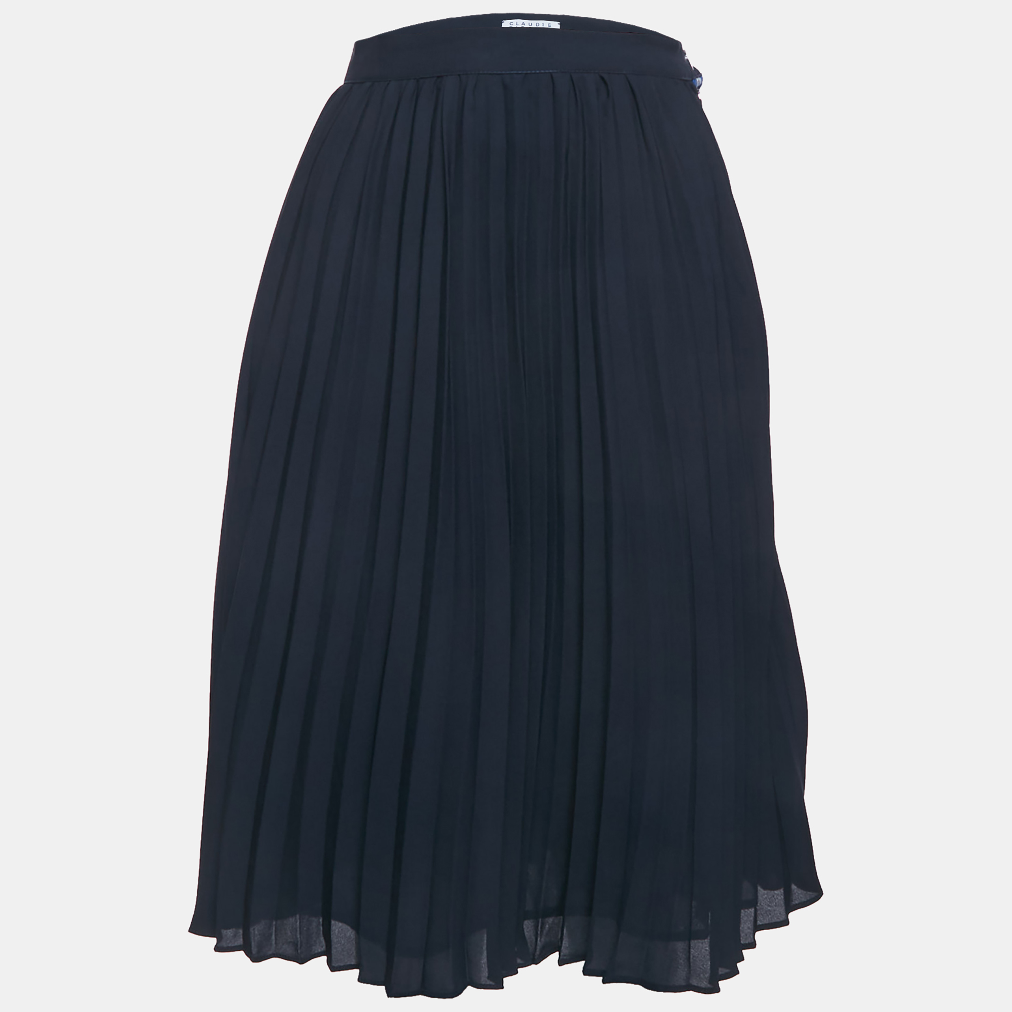 

Claudie Pierlot Navy Blue Plisse Midi Skirt S