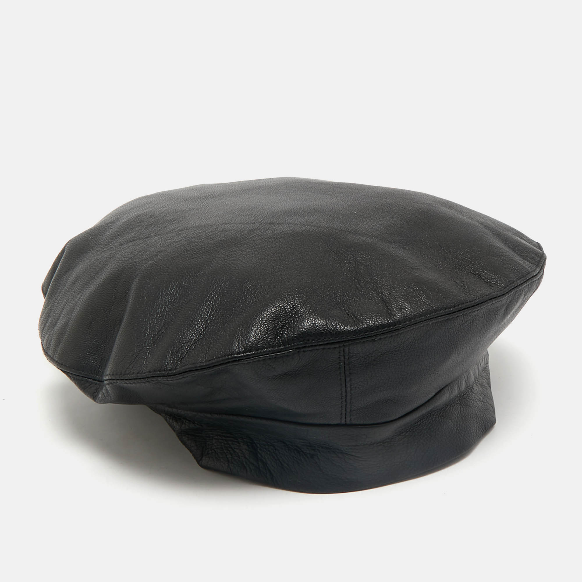 

Clyde World Black Leather Beret S