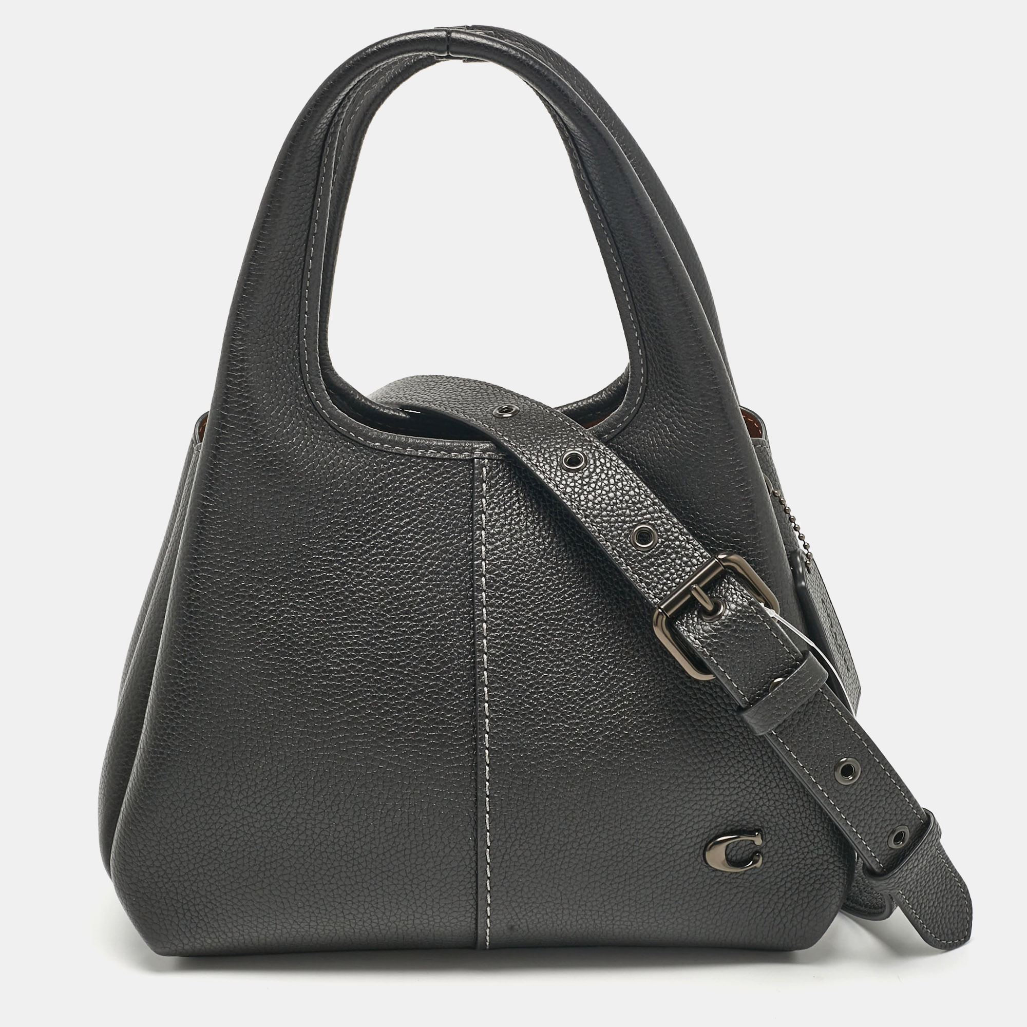 

Coach Black Leather Lana 23 Bucket Bag