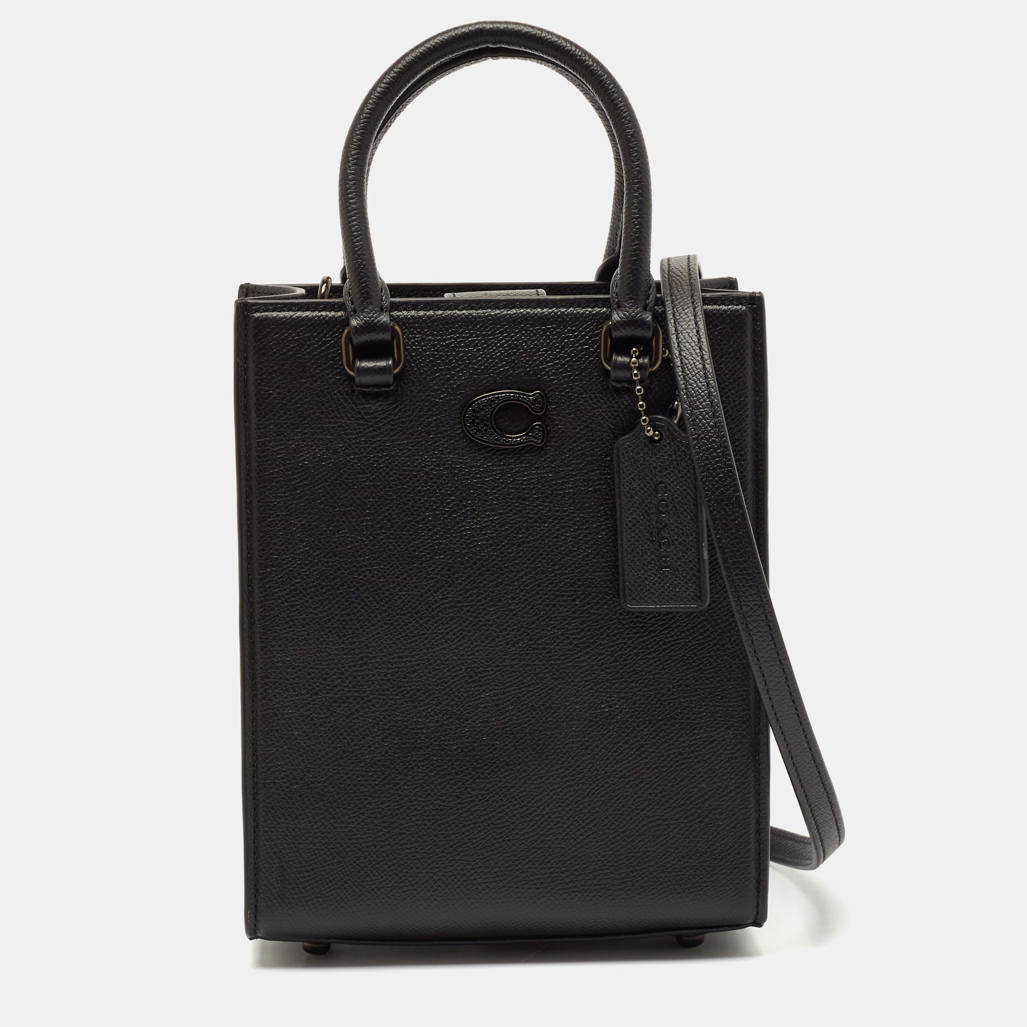 

Coach Black Leather 16 Tote