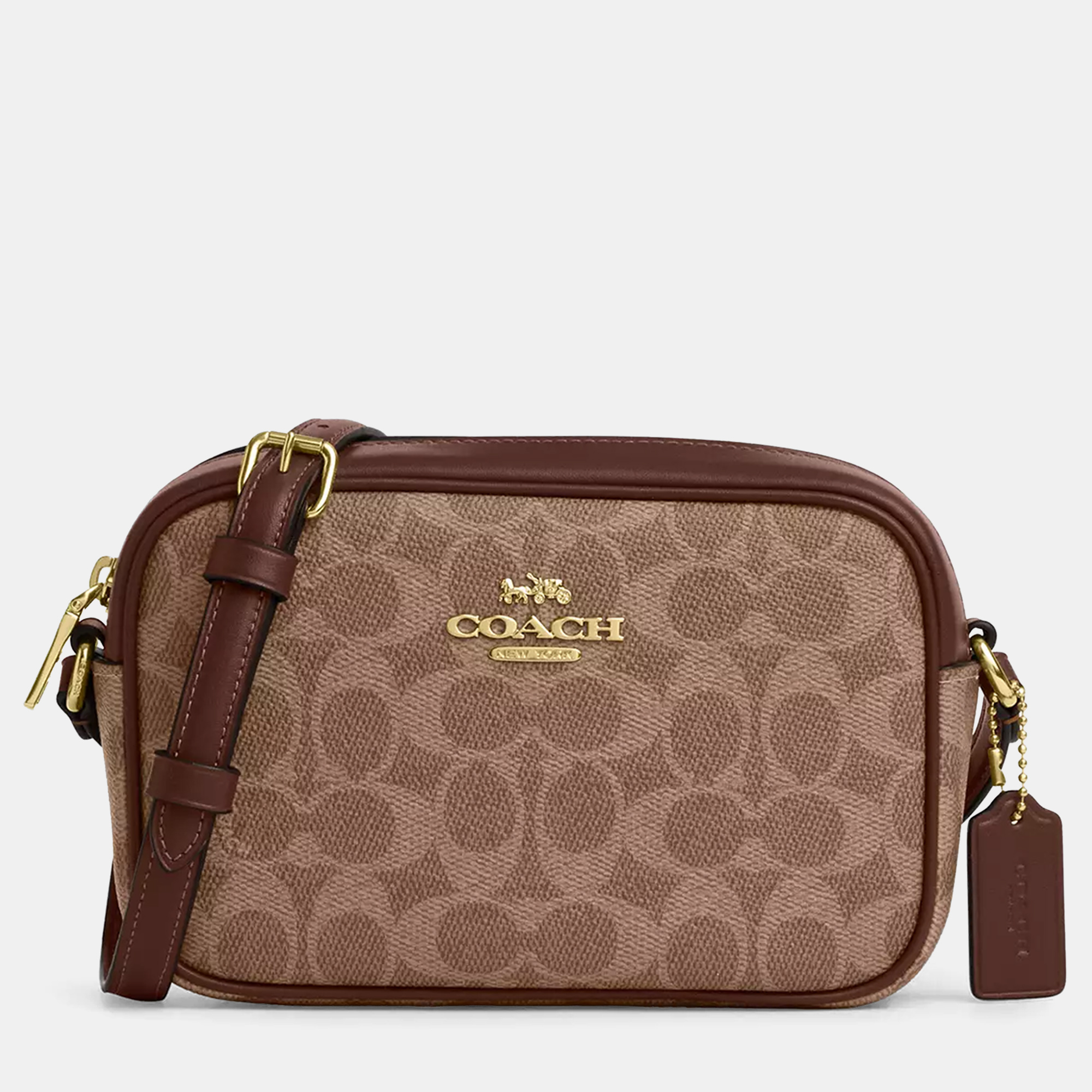 

Coach Mini jamie White canvas Signature Canvas Camera Bag
