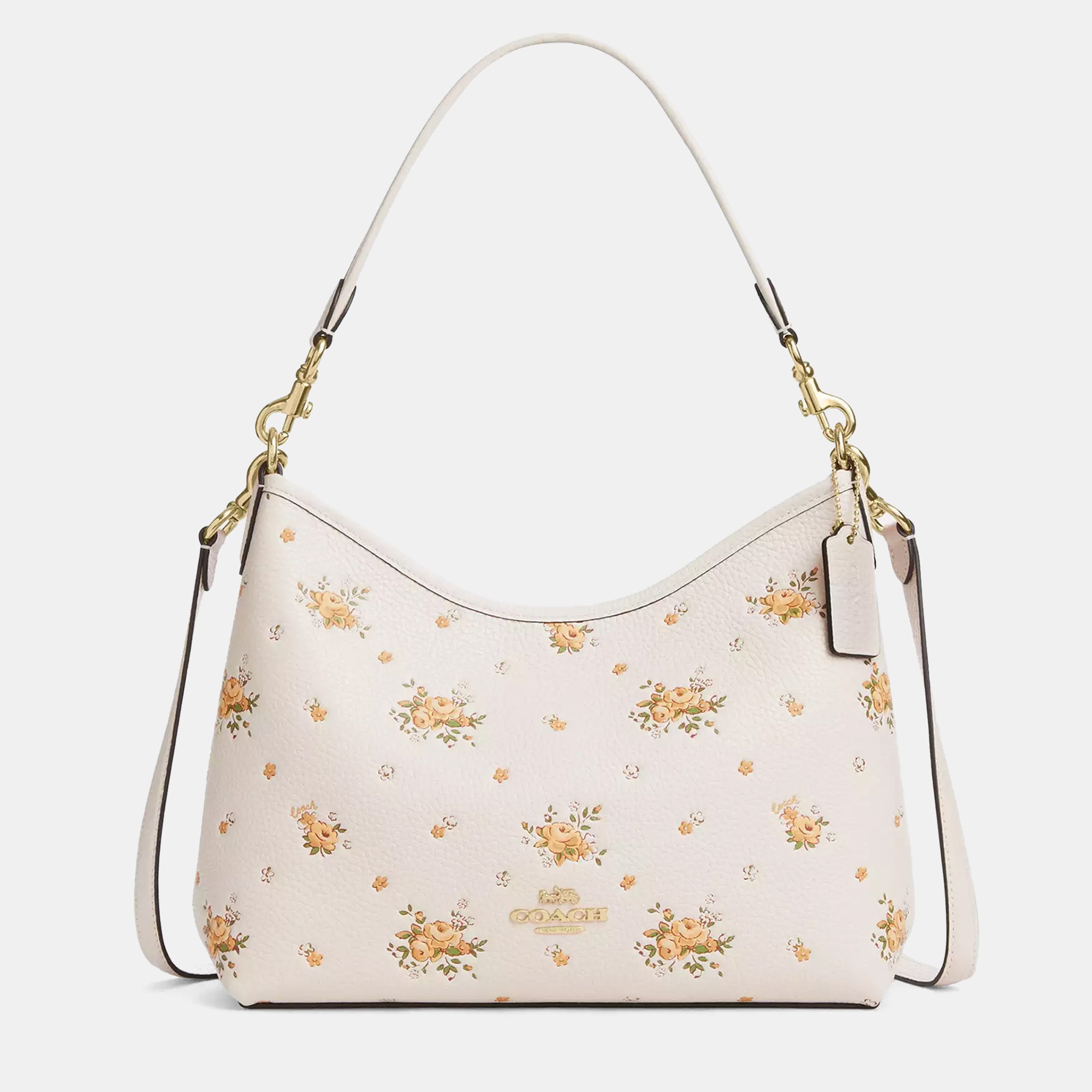 Pre-owned Coach Laurel Signature Canvas White Floral Handbag