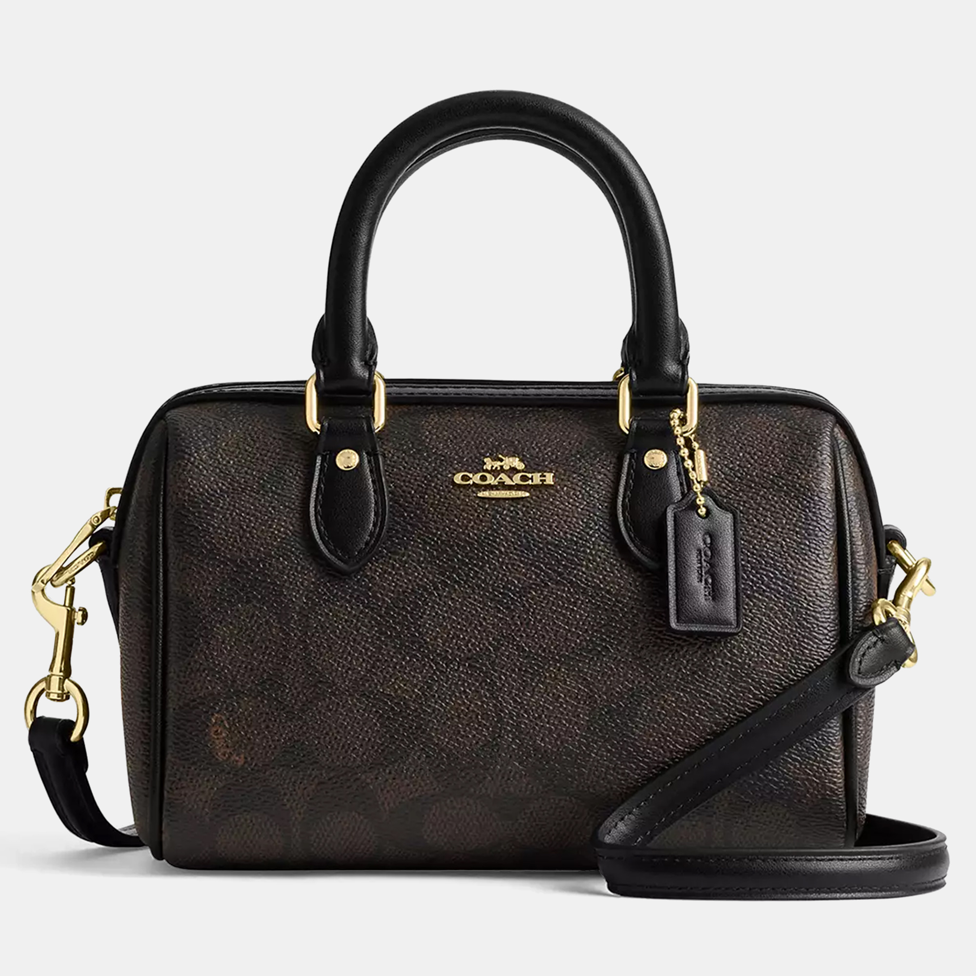 

Coach Mini Rowan Black canvas Handbag