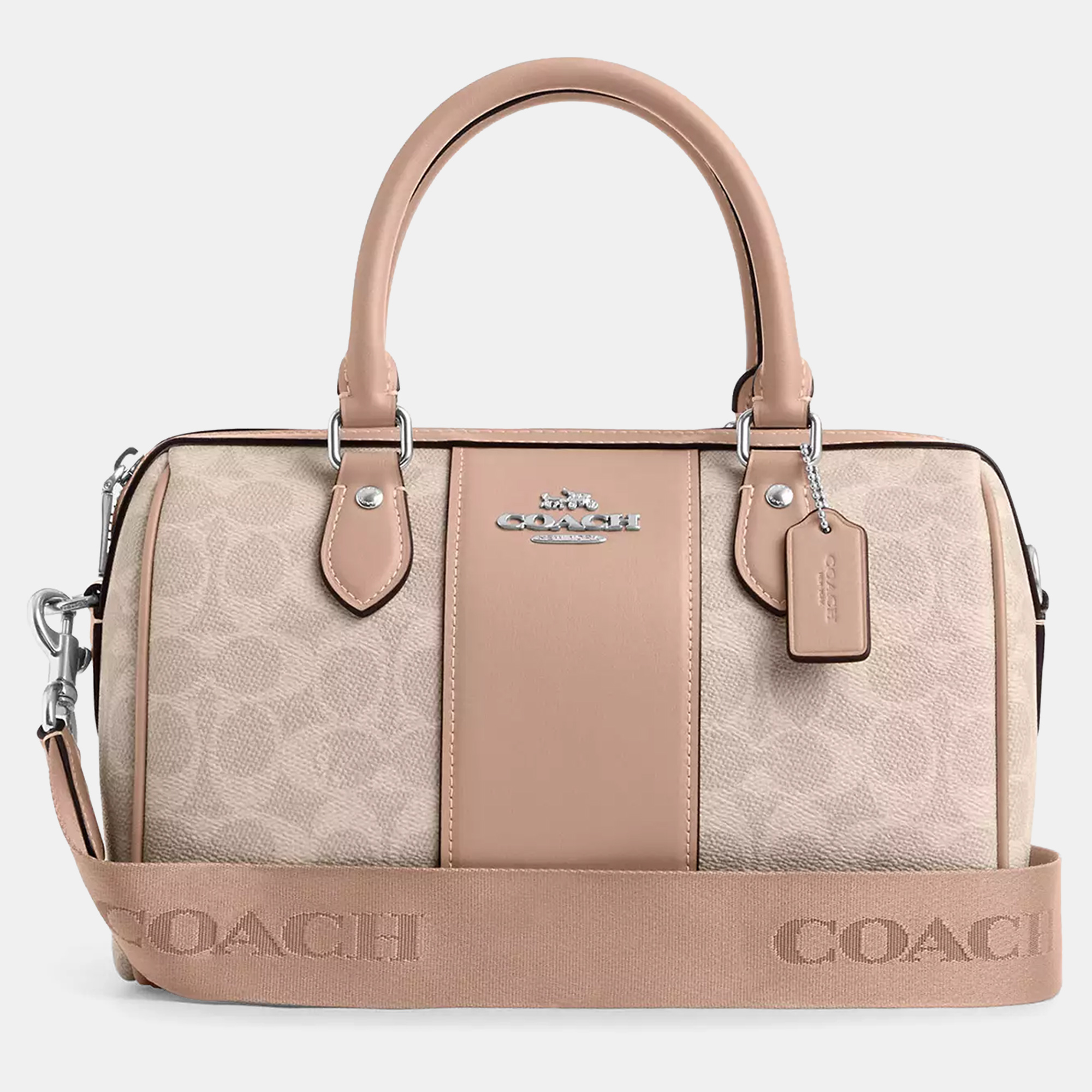 

Coach Rowan signature canvas Gold Tan Brown Handbag