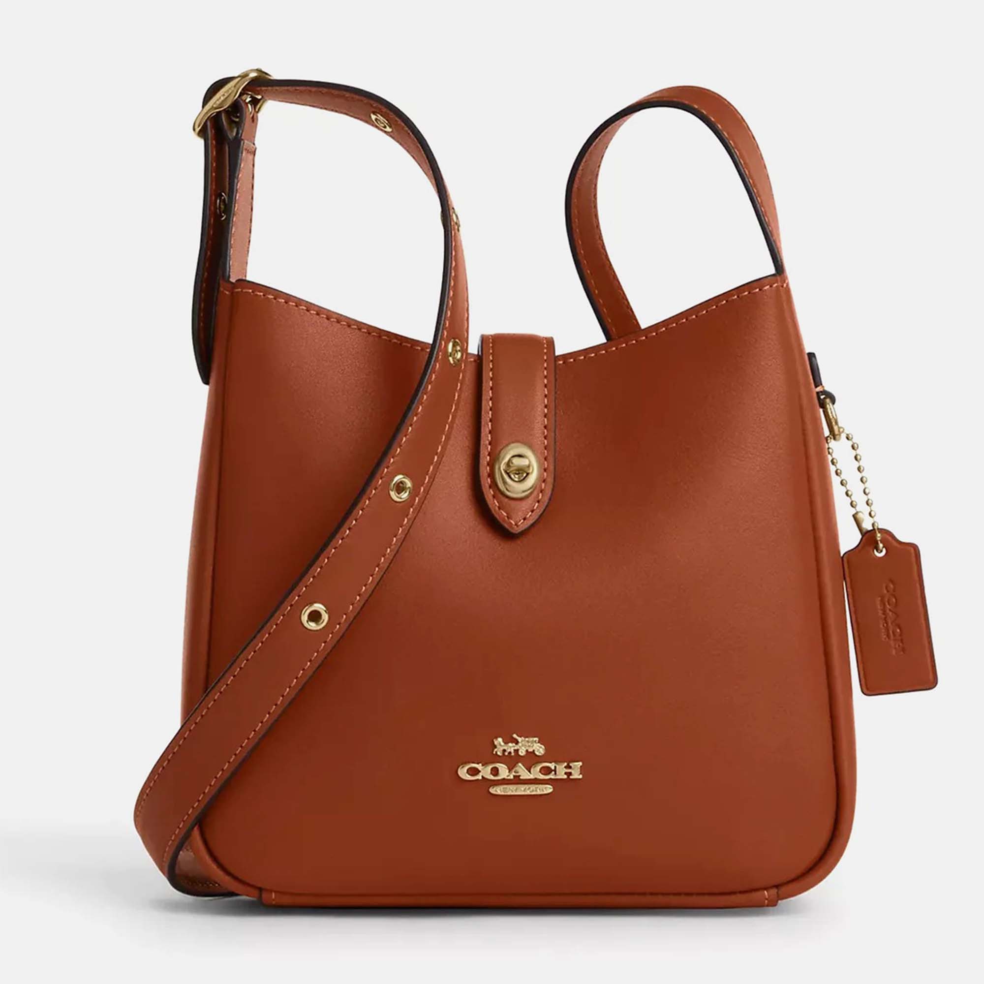 

Coach Hadley mini Tan Leather Crossbody bag, Brown