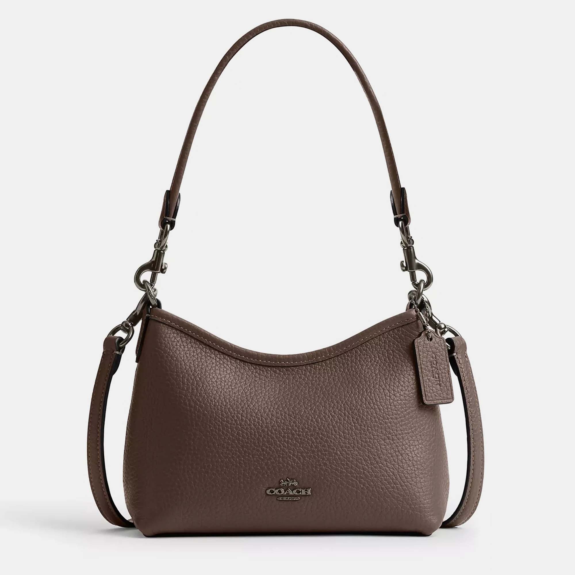

Coach Laurel small Dark Stone Leather Shoulder bag, White