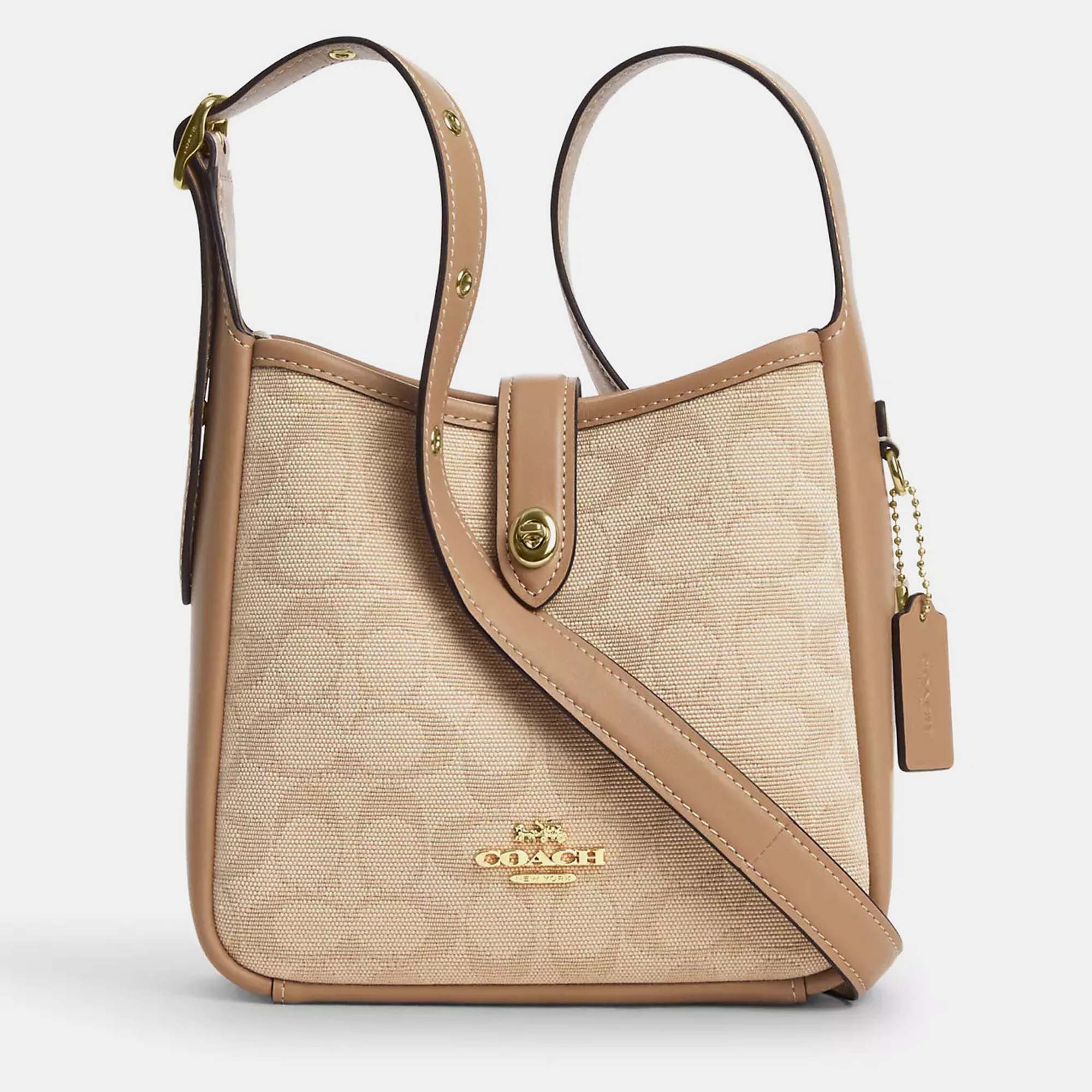

Coach Hadley mini Natural signature Canvas Crossbody bag, Beige