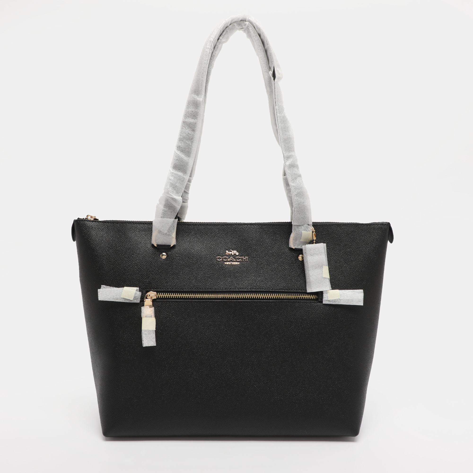 

Coach Black Leather Gallery Tote