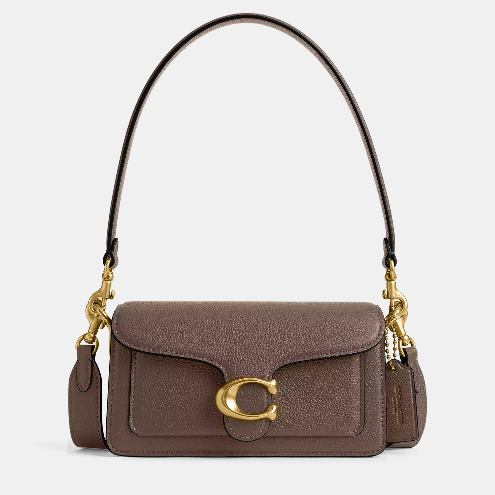 

Coach Tabby 20 Dark Stone Leather Shoulder Bag, Brown