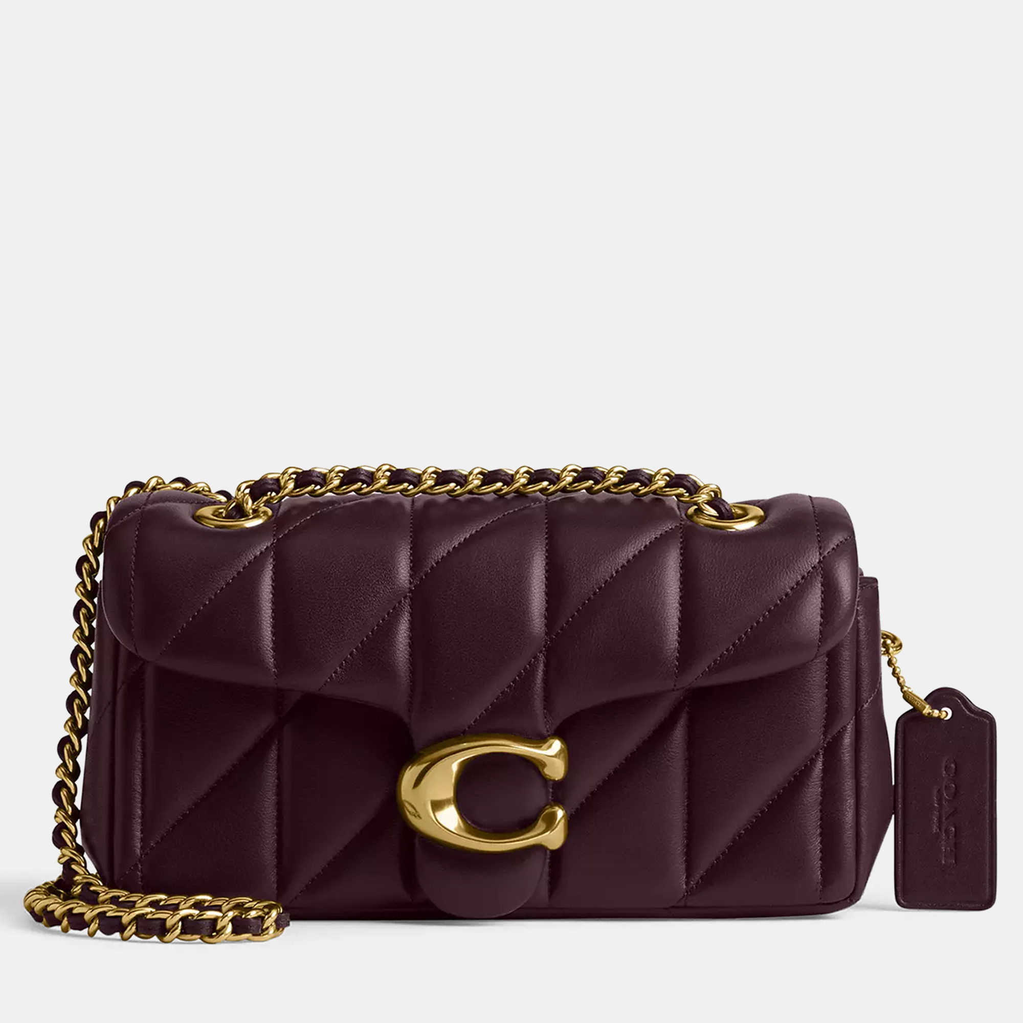 

Coach Tabby 20 Pillow Quilting Black Currant Leather Shoulder Bag, Burgundy
