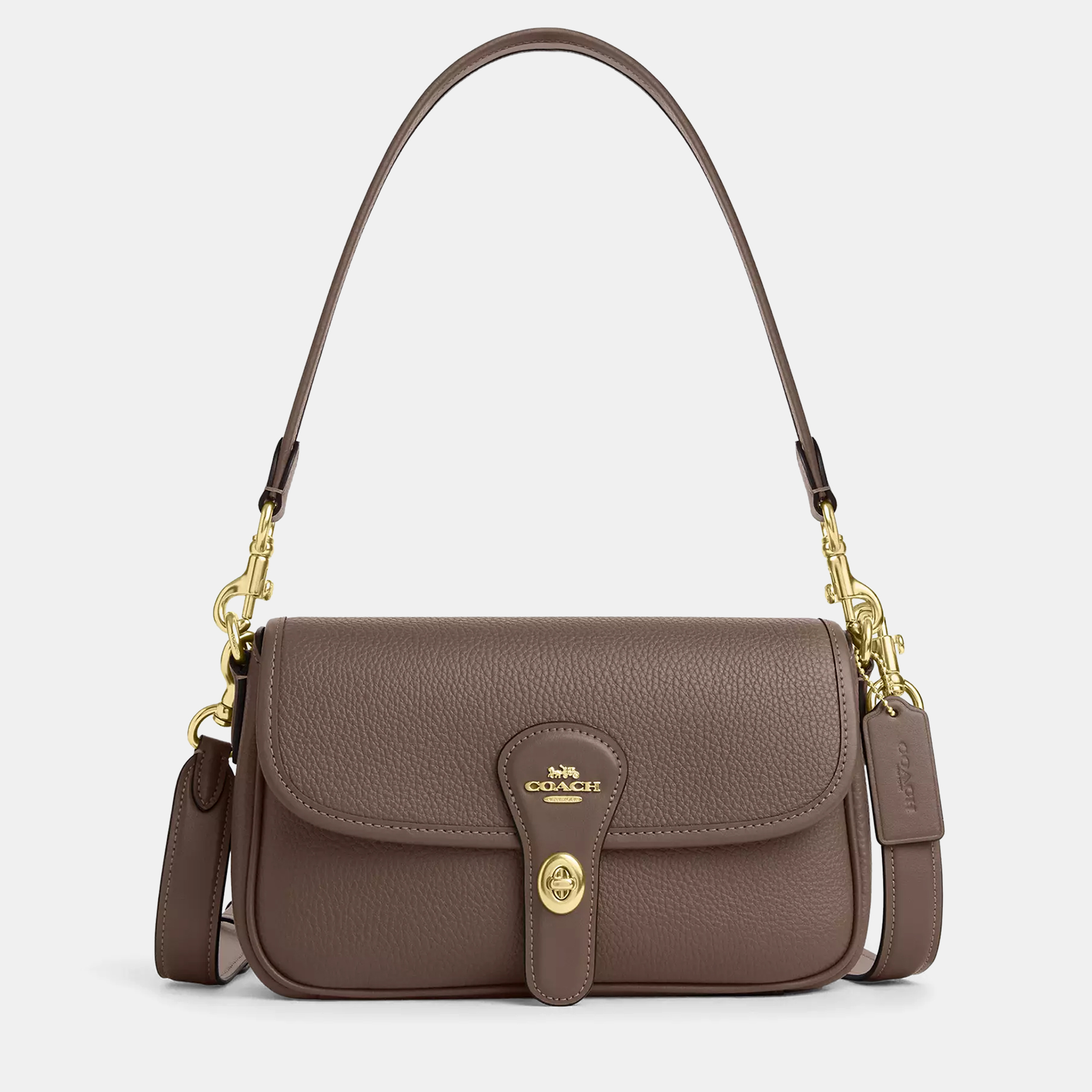 

Coach Hadley Dark Stone Leather Shoulder bag, Brown