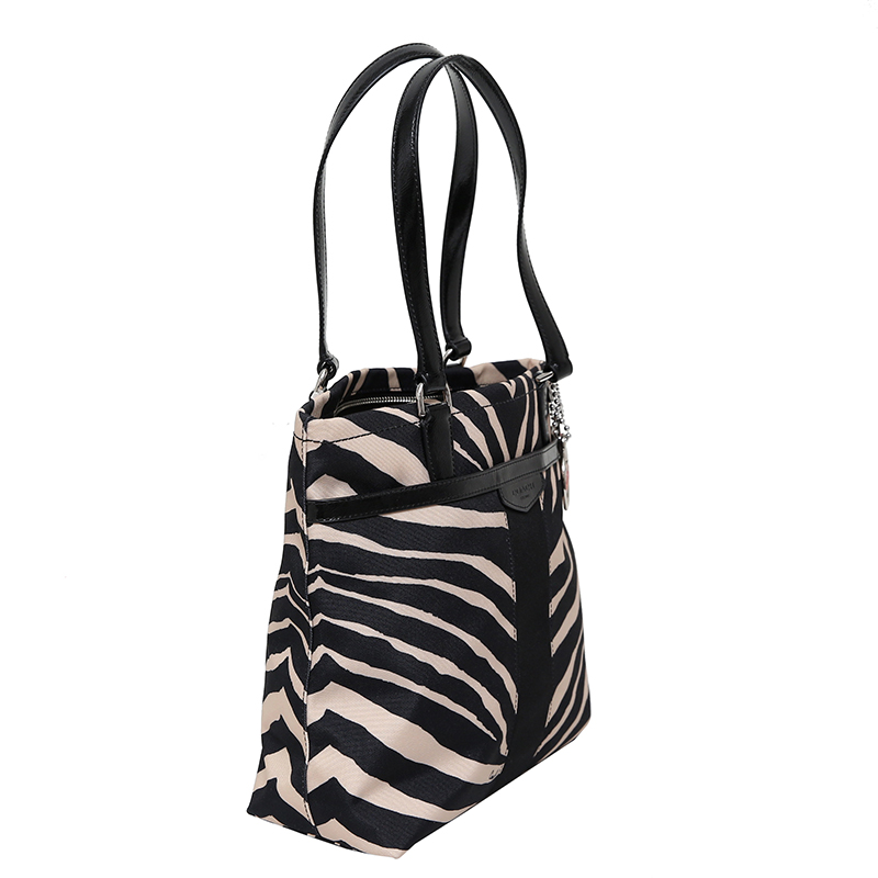 

Coach Bicolor Zebra Print Canvas Shopper Tote, Multicolor