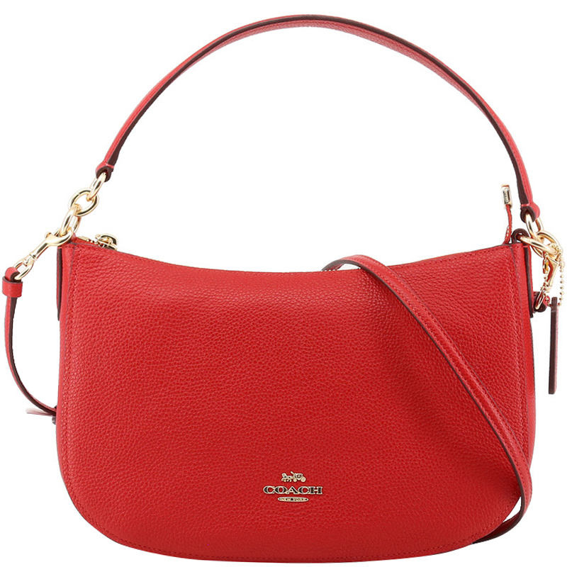 coach red handbag