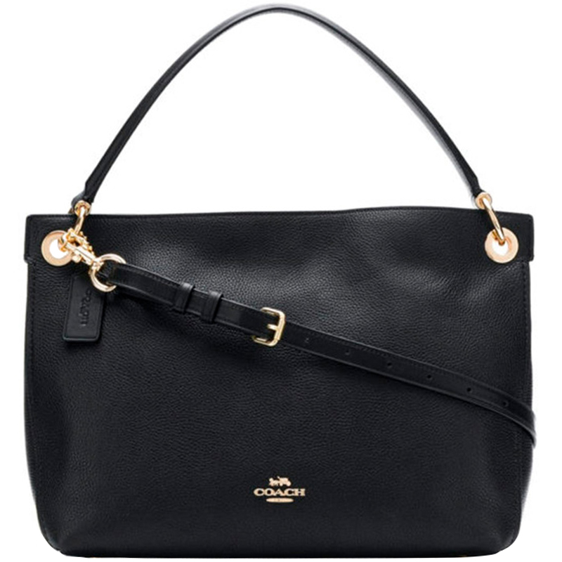 

Coach Black Pebbled Leather Clarkson Hobo