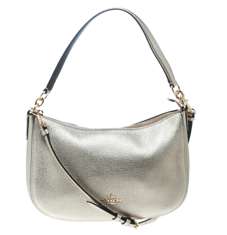 Coach metallic hot sale shoulder bag