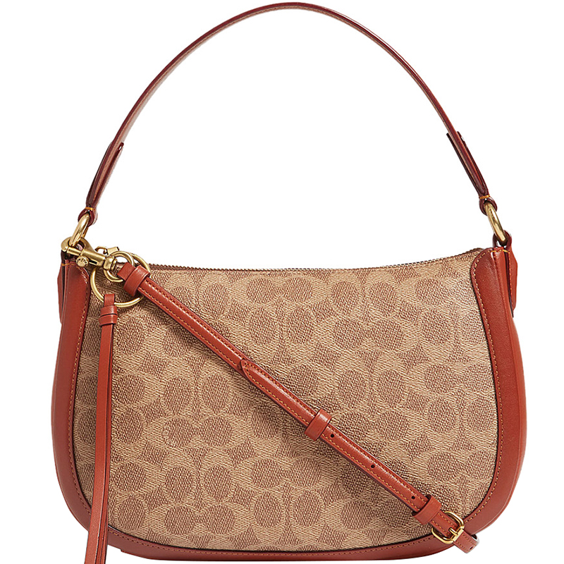 

Coach Tan Signature Coated Canvas and Calf Leather Sutton Crossbody Bag