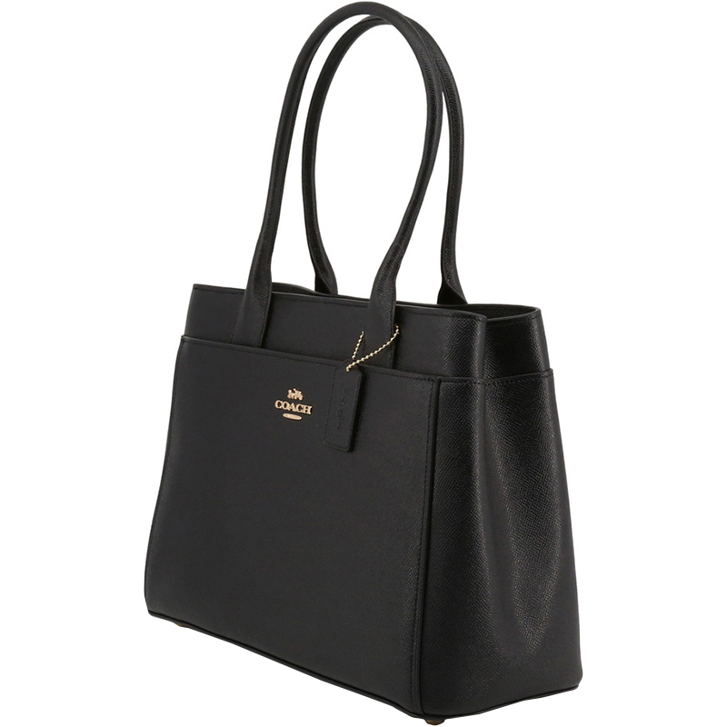 

Coach Black Crossgrain Leather Casey Tote