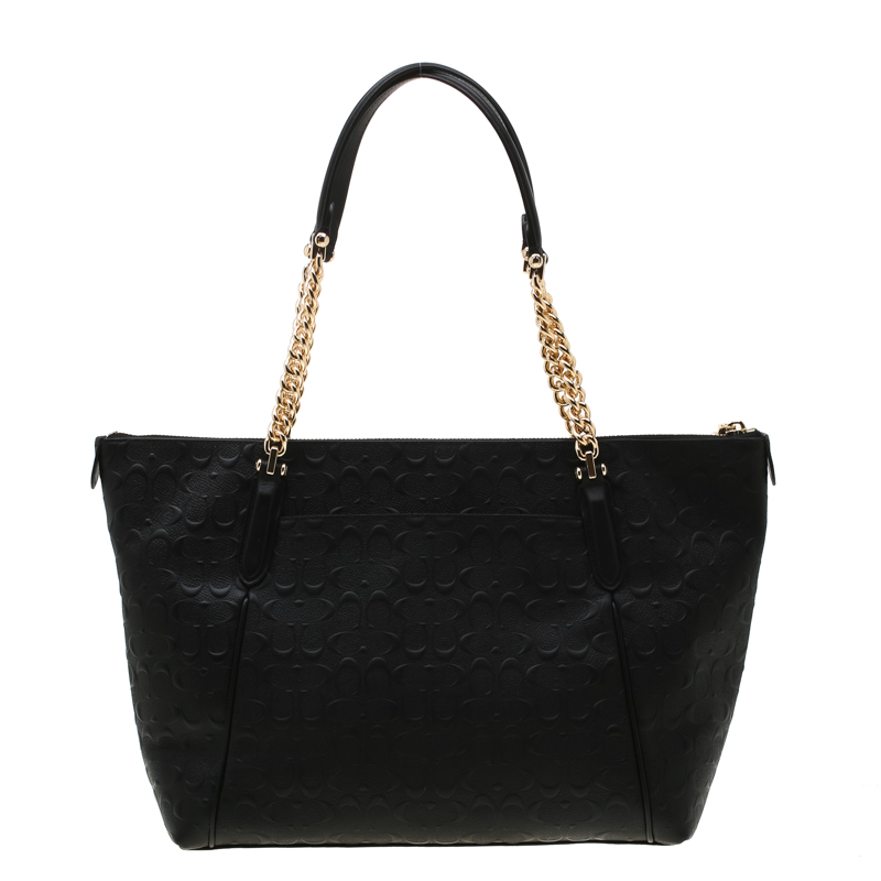 Coach ava chain online tote black