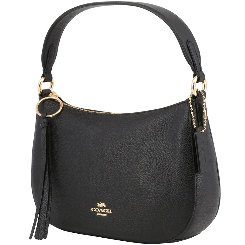 

Coach Black Polished Pebble Leather Sutton Crossbody Bag