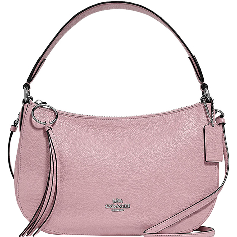 

Coach Pink Polished Pebble Leather Sutton Crossbody Bag