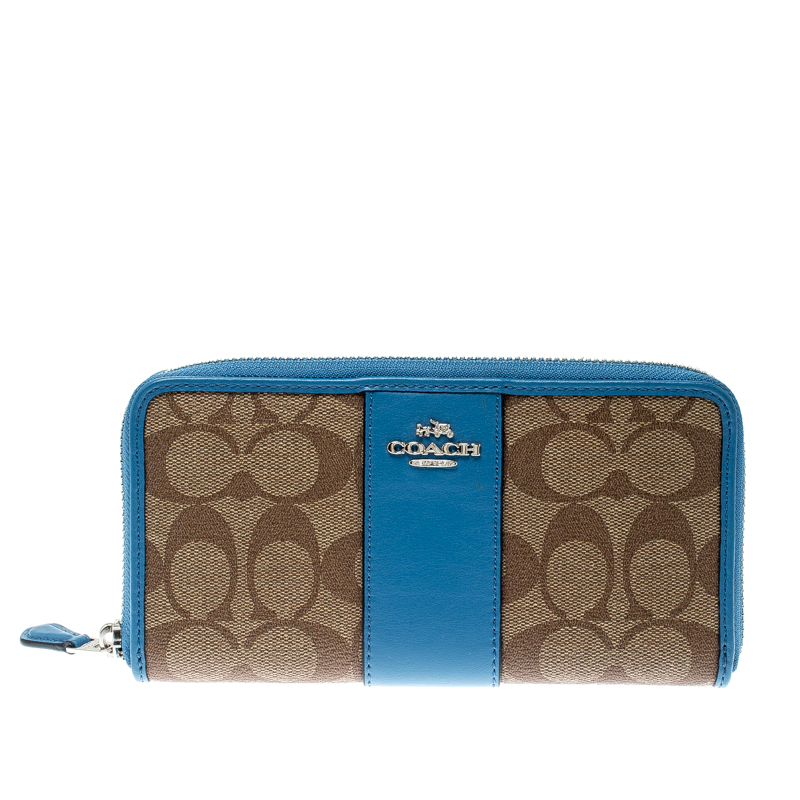 coach blue wallet