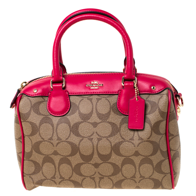 Coach Pink Leather Mini Bennett Satchel Coach