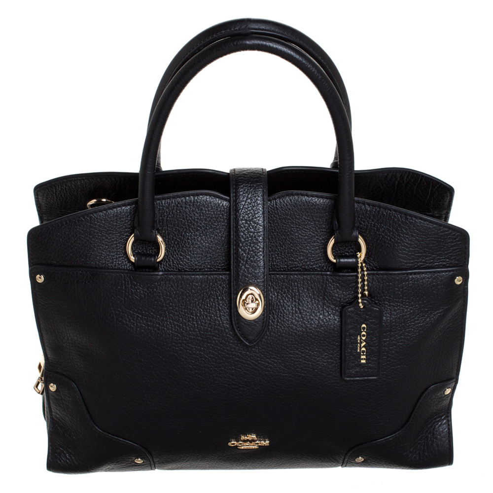 Pre Owned Coach Black Leather Mercer Satchel