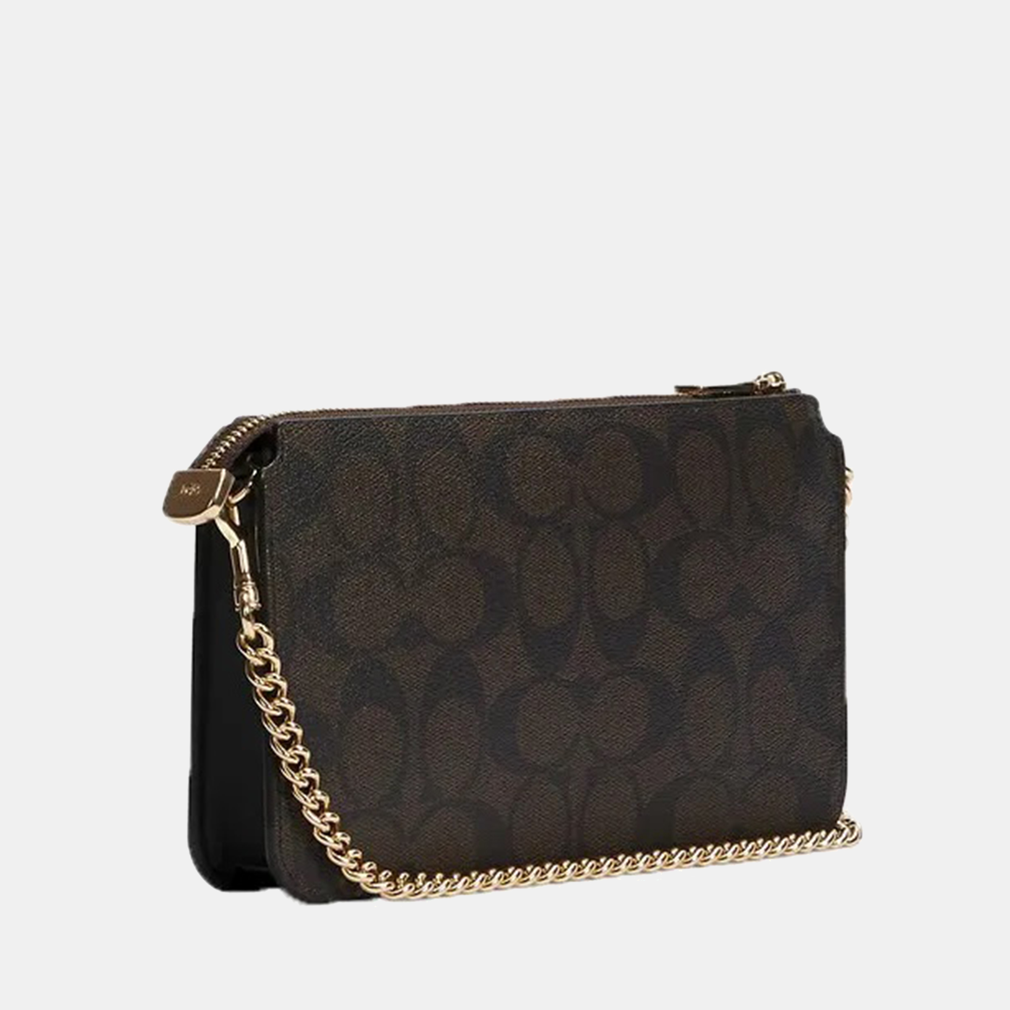 

Coach Brown / Black Canvas and Leather Poppy Crossbody with Card Case Bag