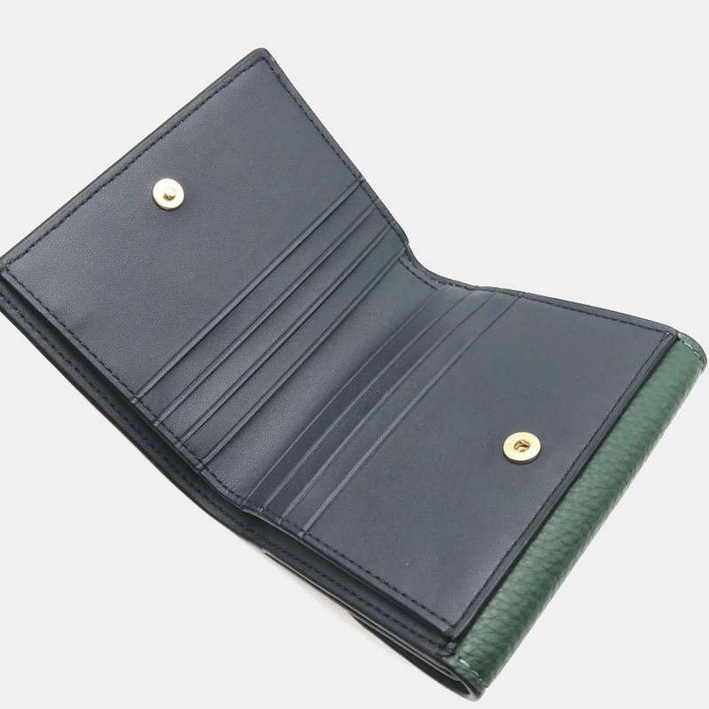 

Coach Everglade Leather  Morgan Wallet, Green