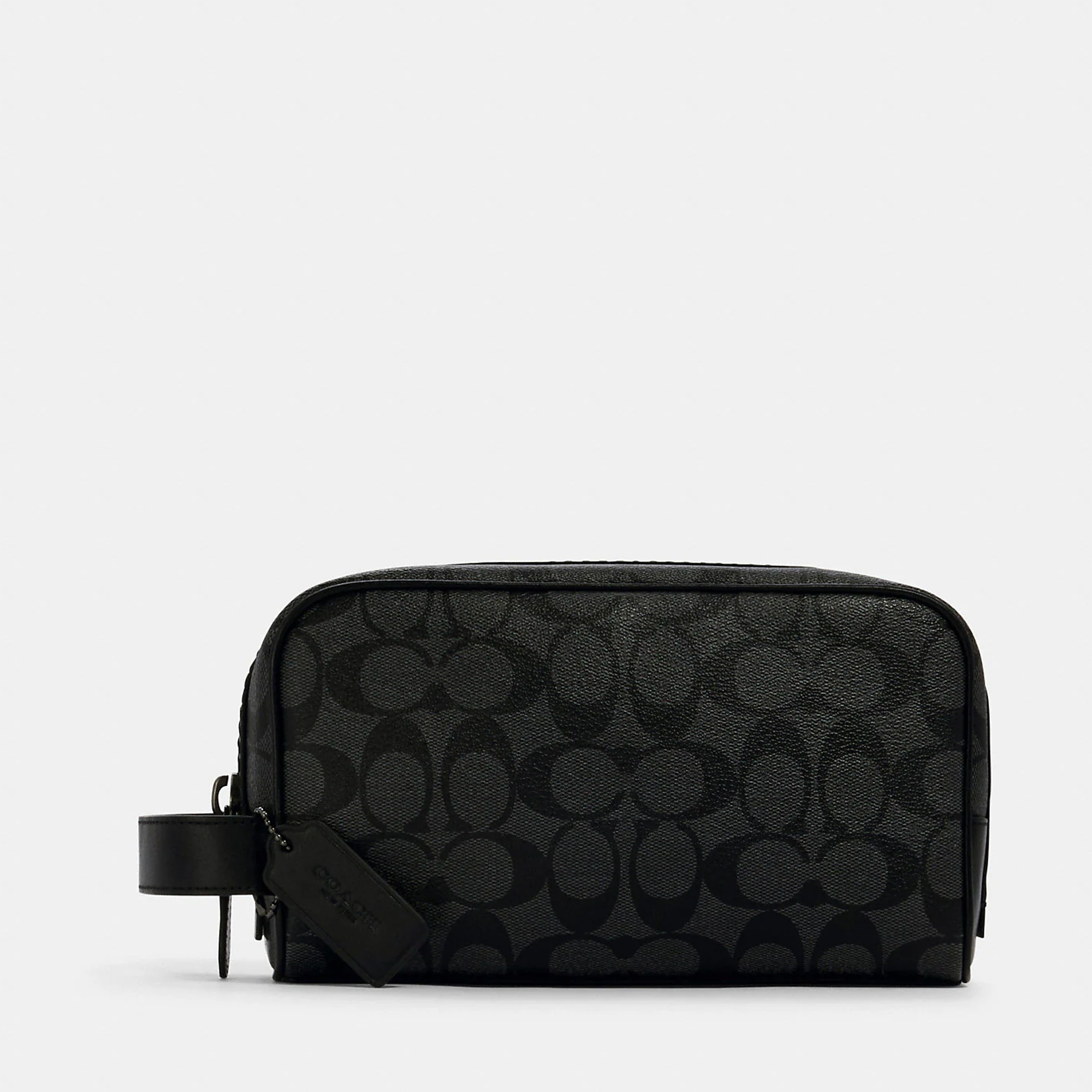 

Coach Grey/Black Canvas and Leather Belt bag