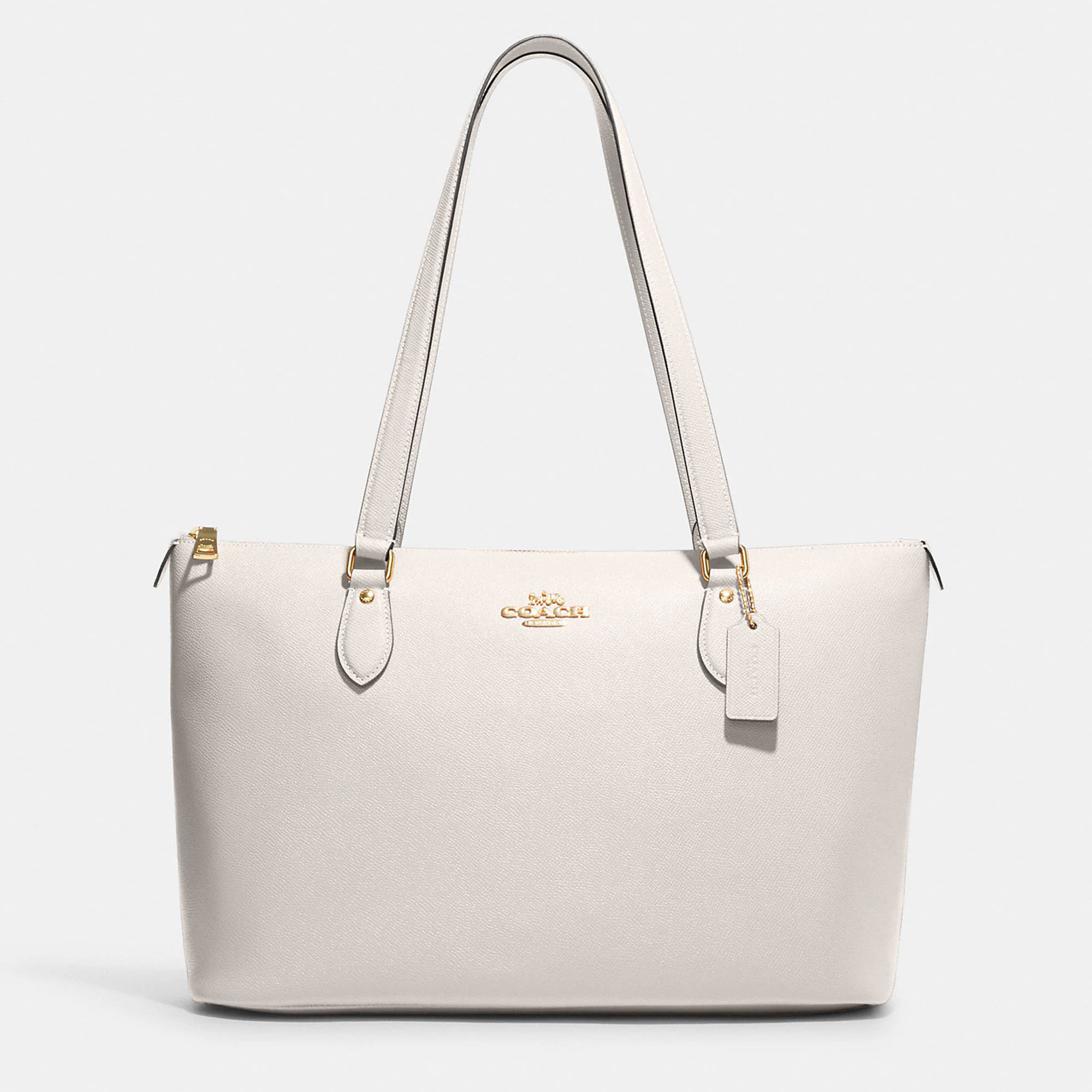 Pre-owned Coach White Leather Tote