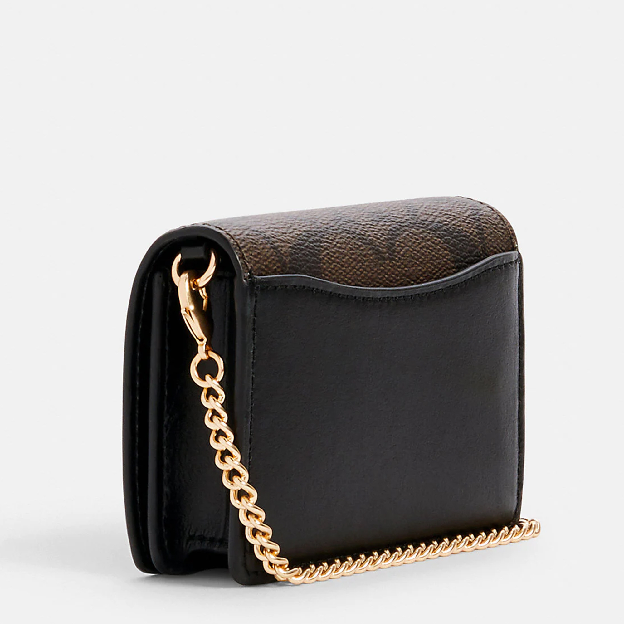 

Coach Brown/Black Signature Canvas Mini Wallet On A Chain