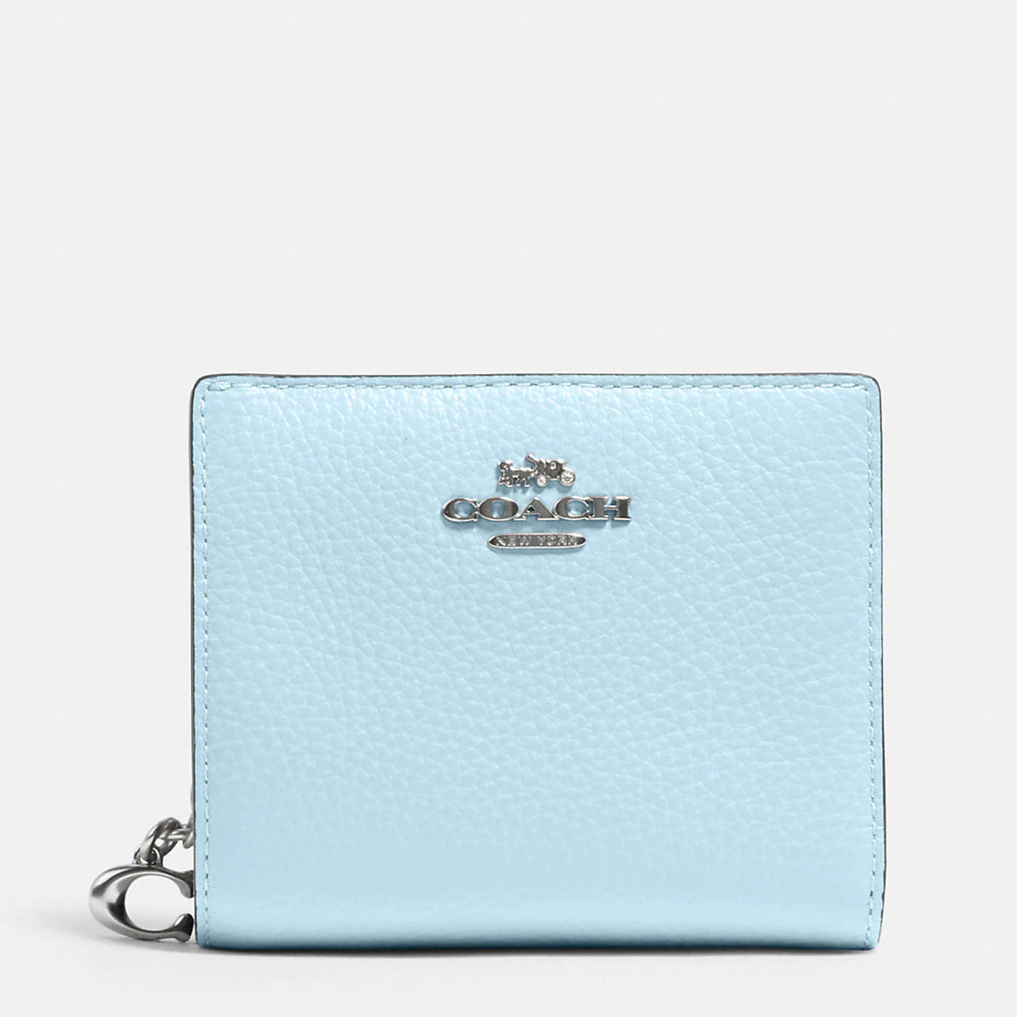 Pre-owned Coach Blue Leather Snap Wallet