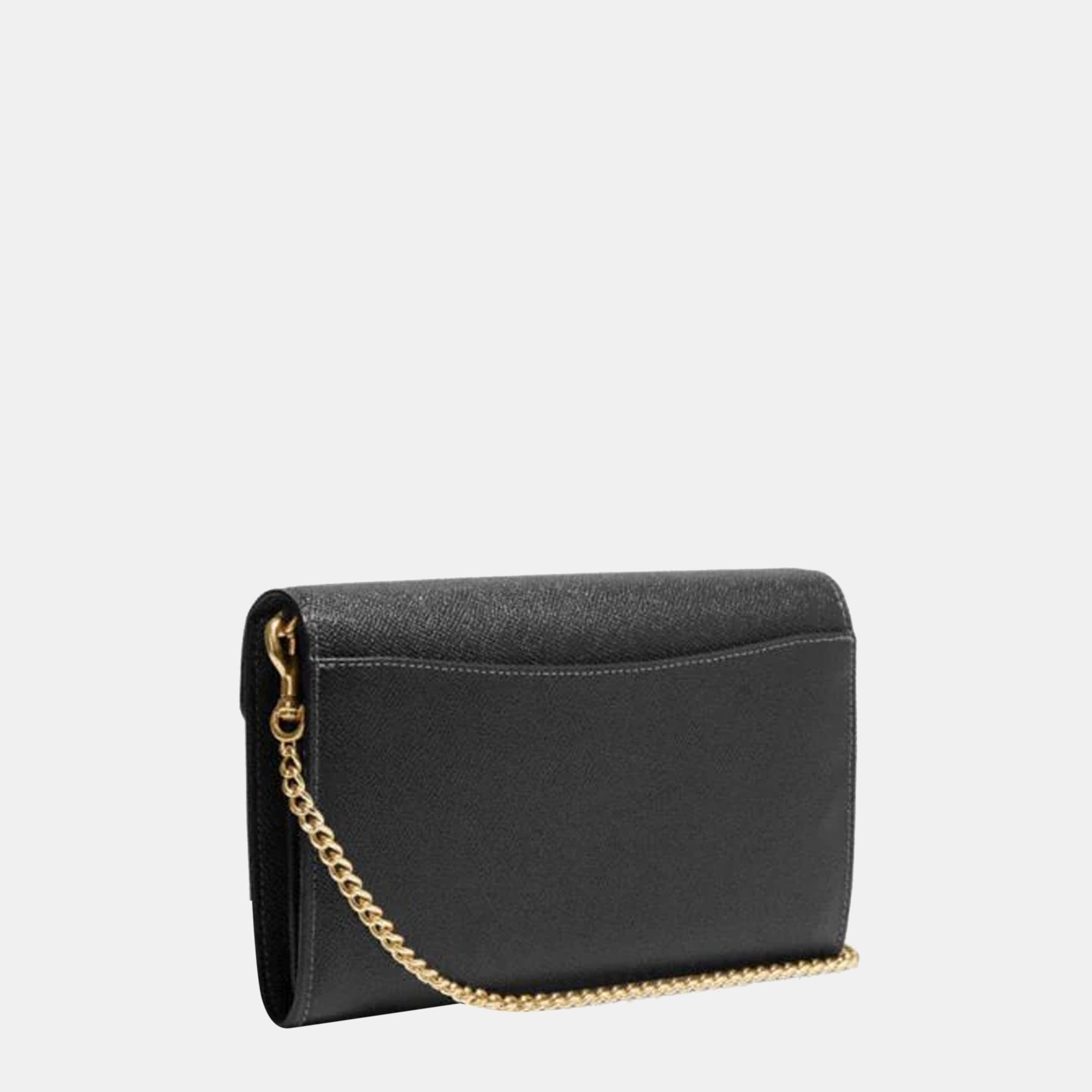 

Coach Black Leather Envelope Clutch Crossbody