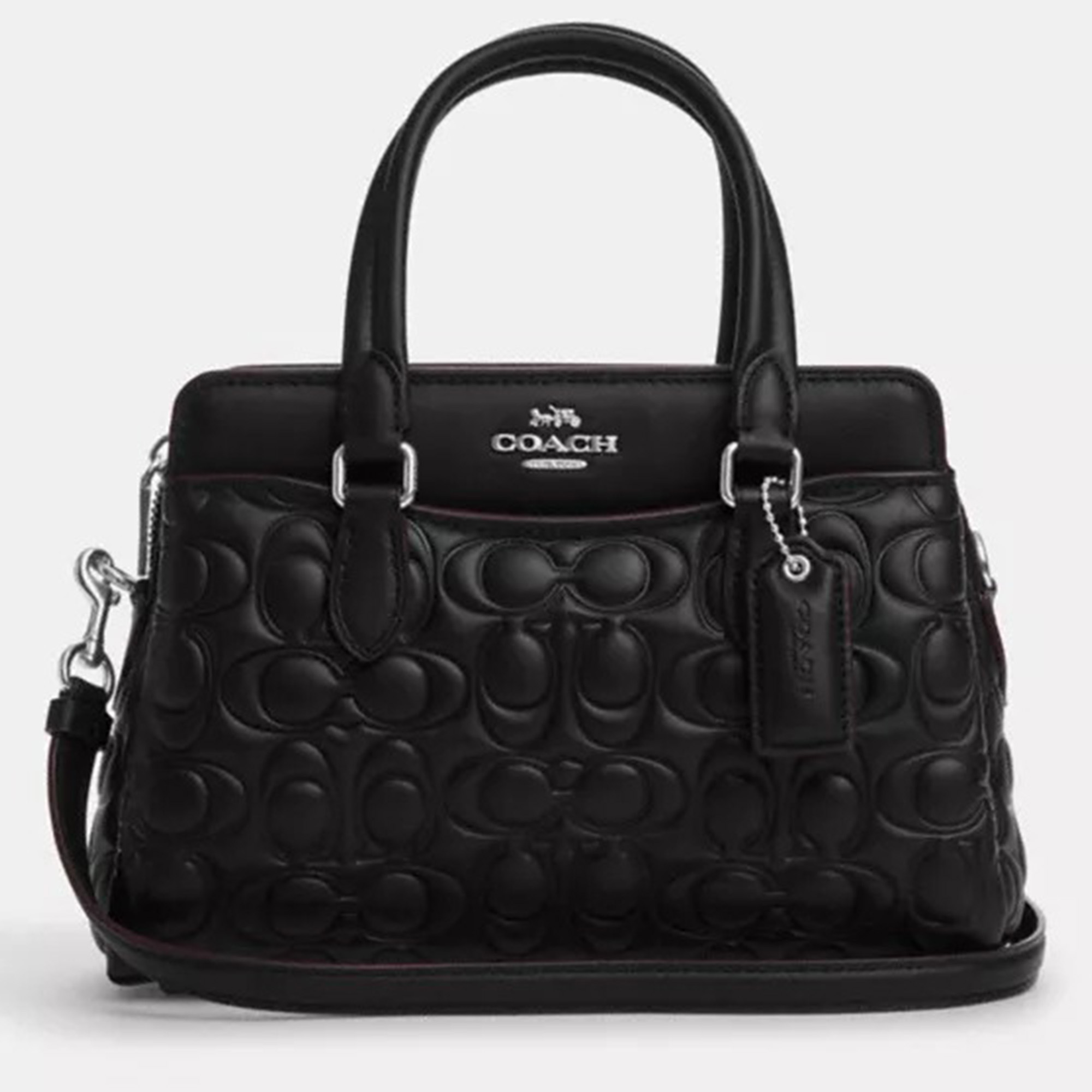 

Coach Black Leather Mini Darcie Handbag