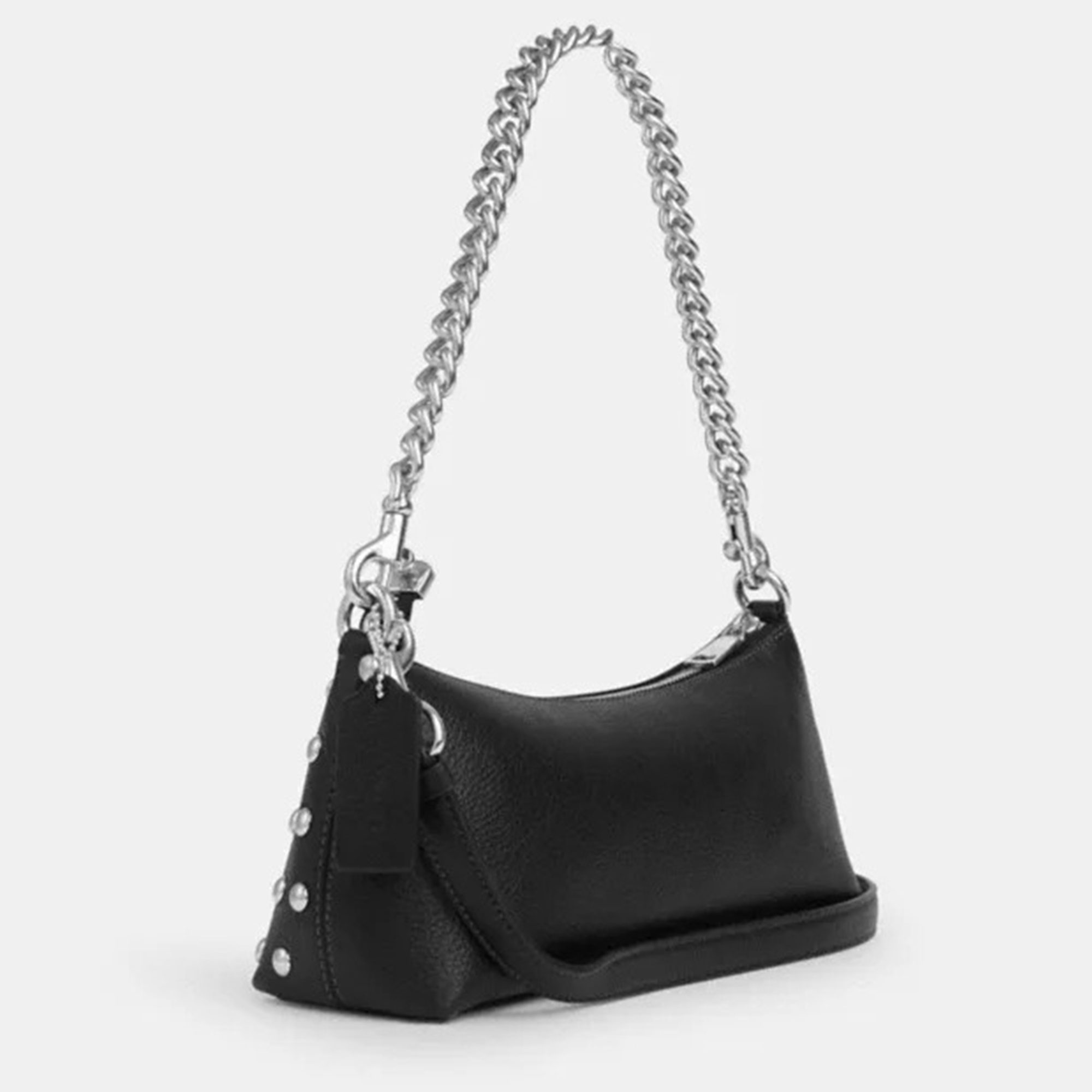 

Coach Black Leather Charlotte Shoulder Bag