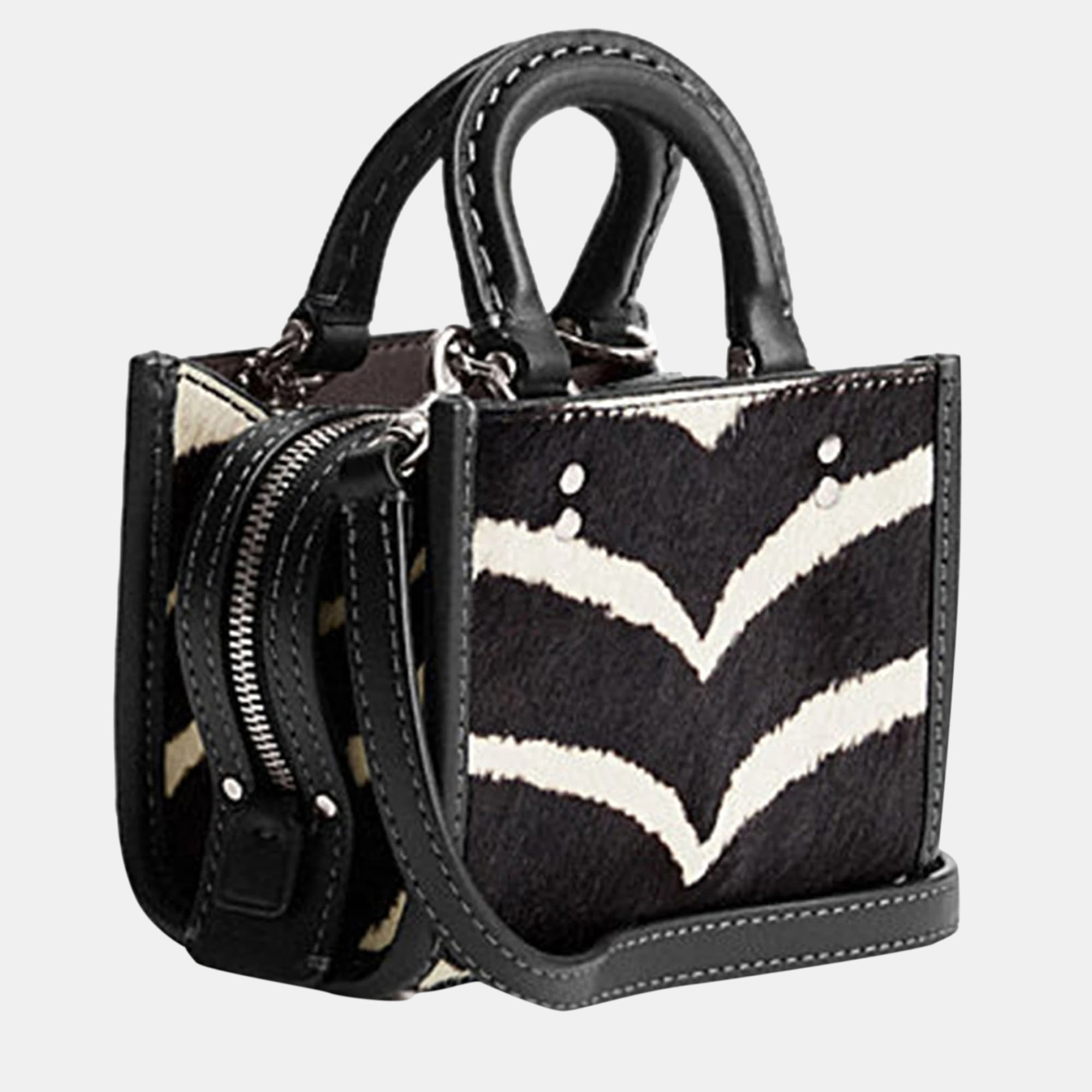 Coach Zebra Haircalf Glovetanned Leather Top handle Coach TLC