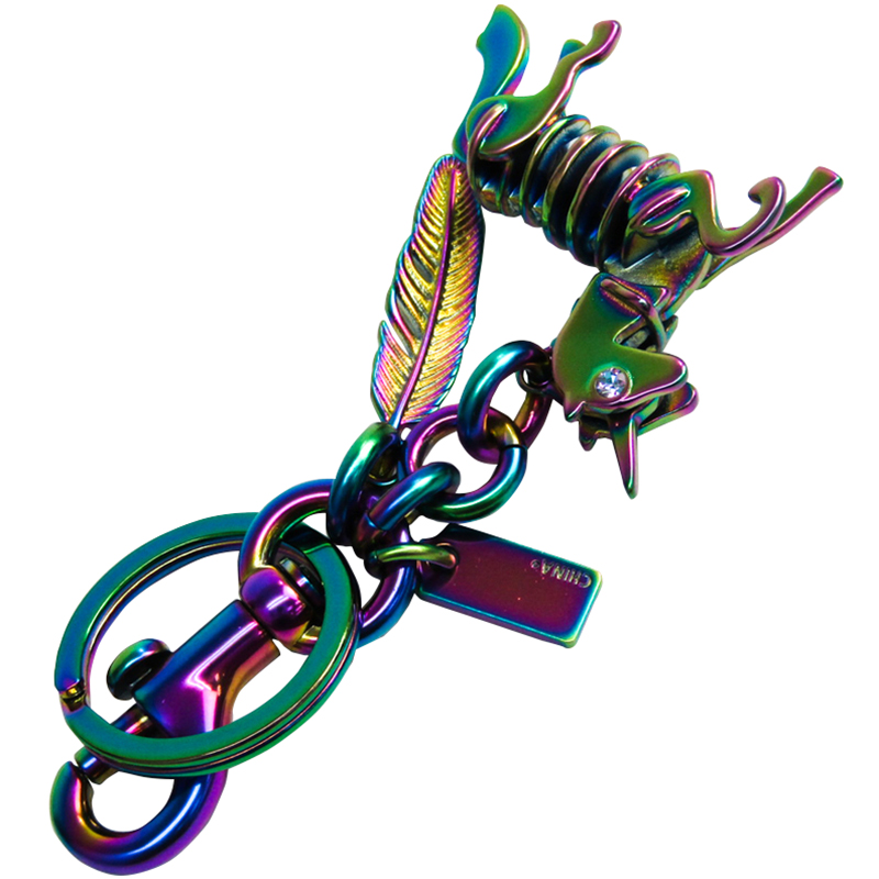 

Coach Multicolor Metal Uni Bag Charm and Key Holder