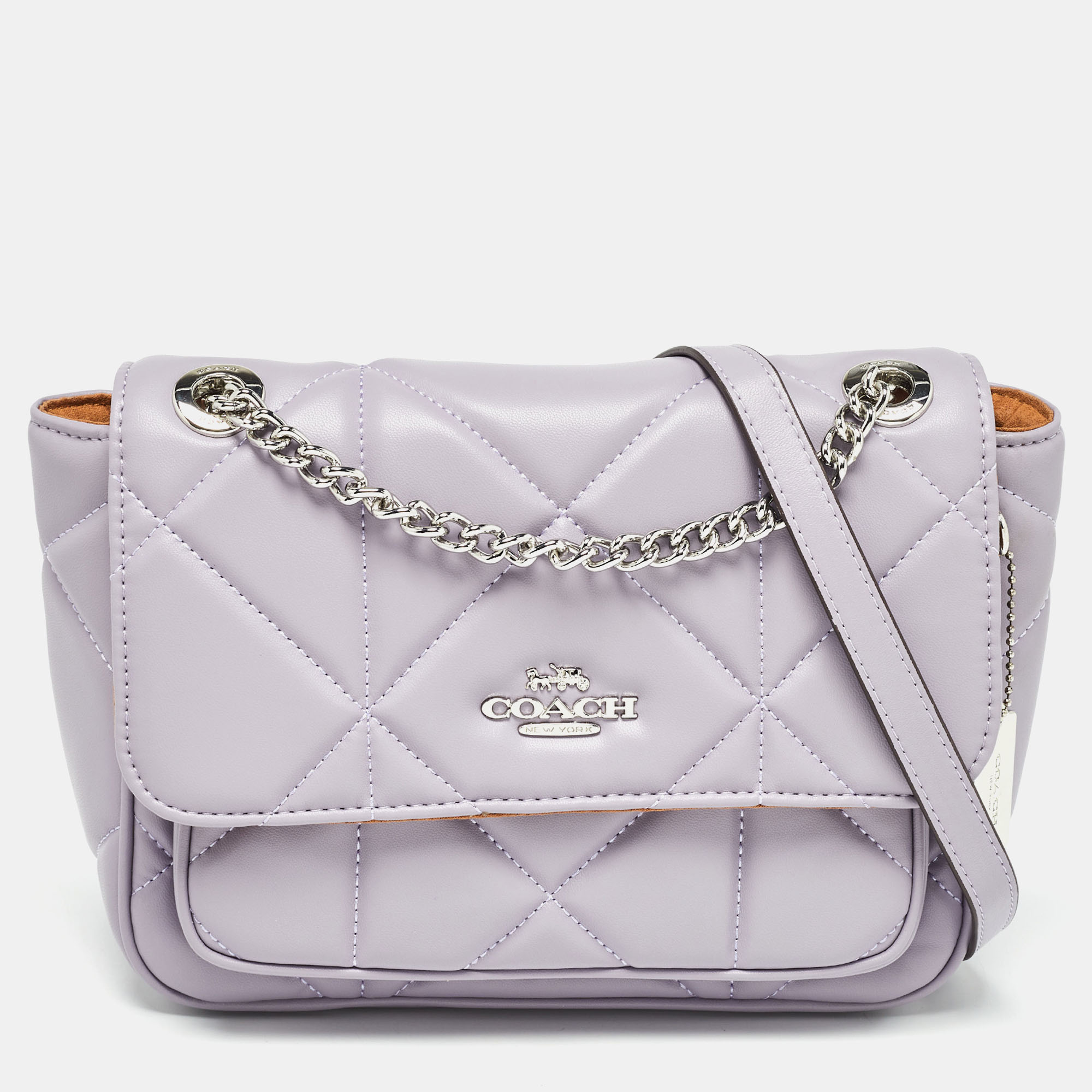 

Coach Purple Quilted Puffy Leather Klare Crossbody Bag