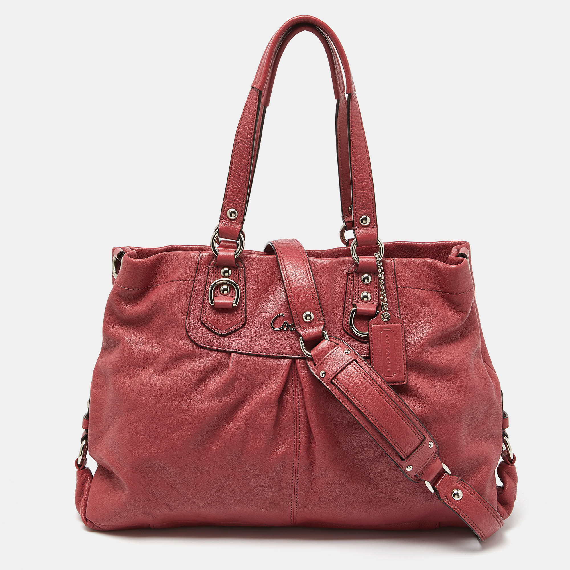 

Coach Pink Leather Ashley Tote