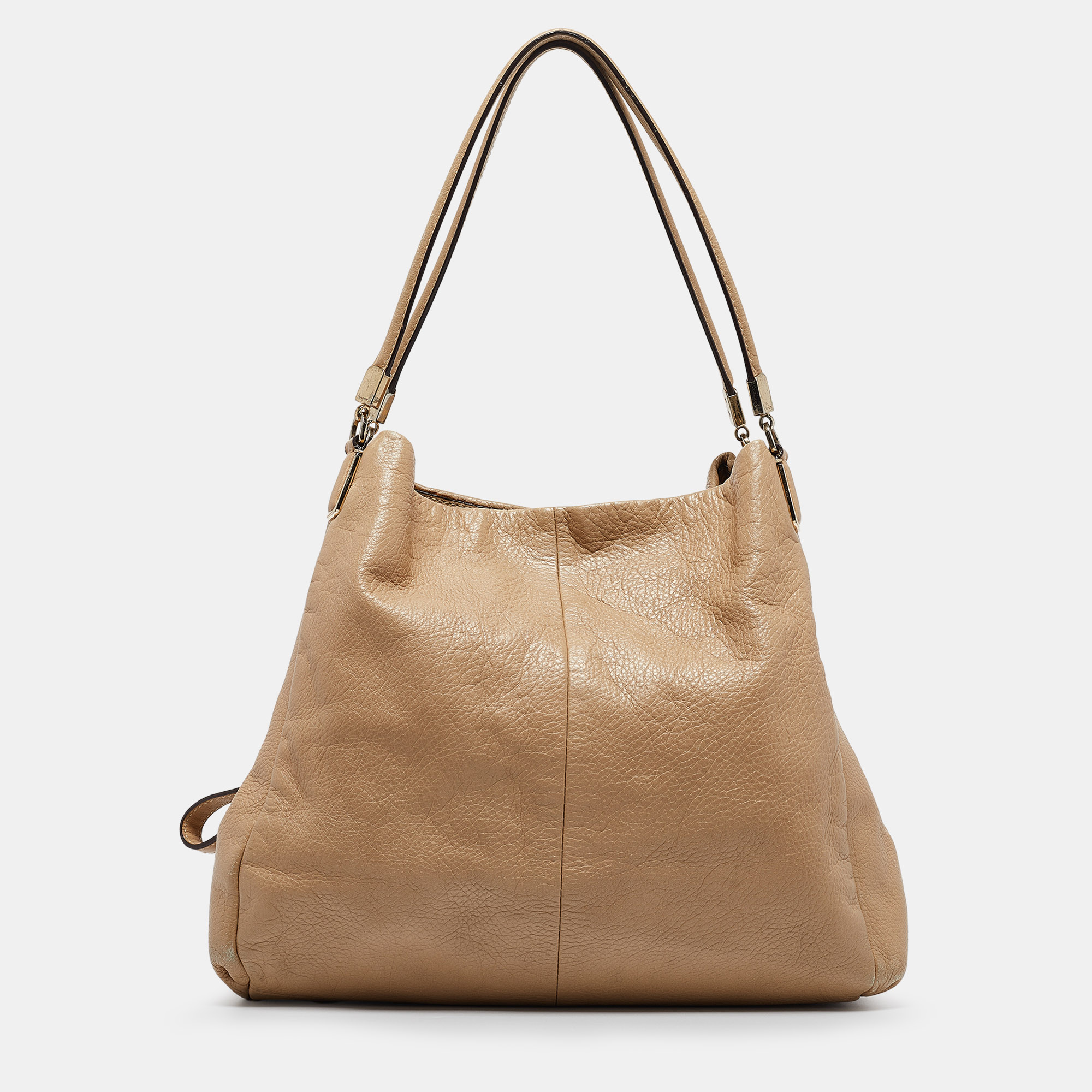 

Coach Beige Leather Phoebe Madison Shoulder Bag