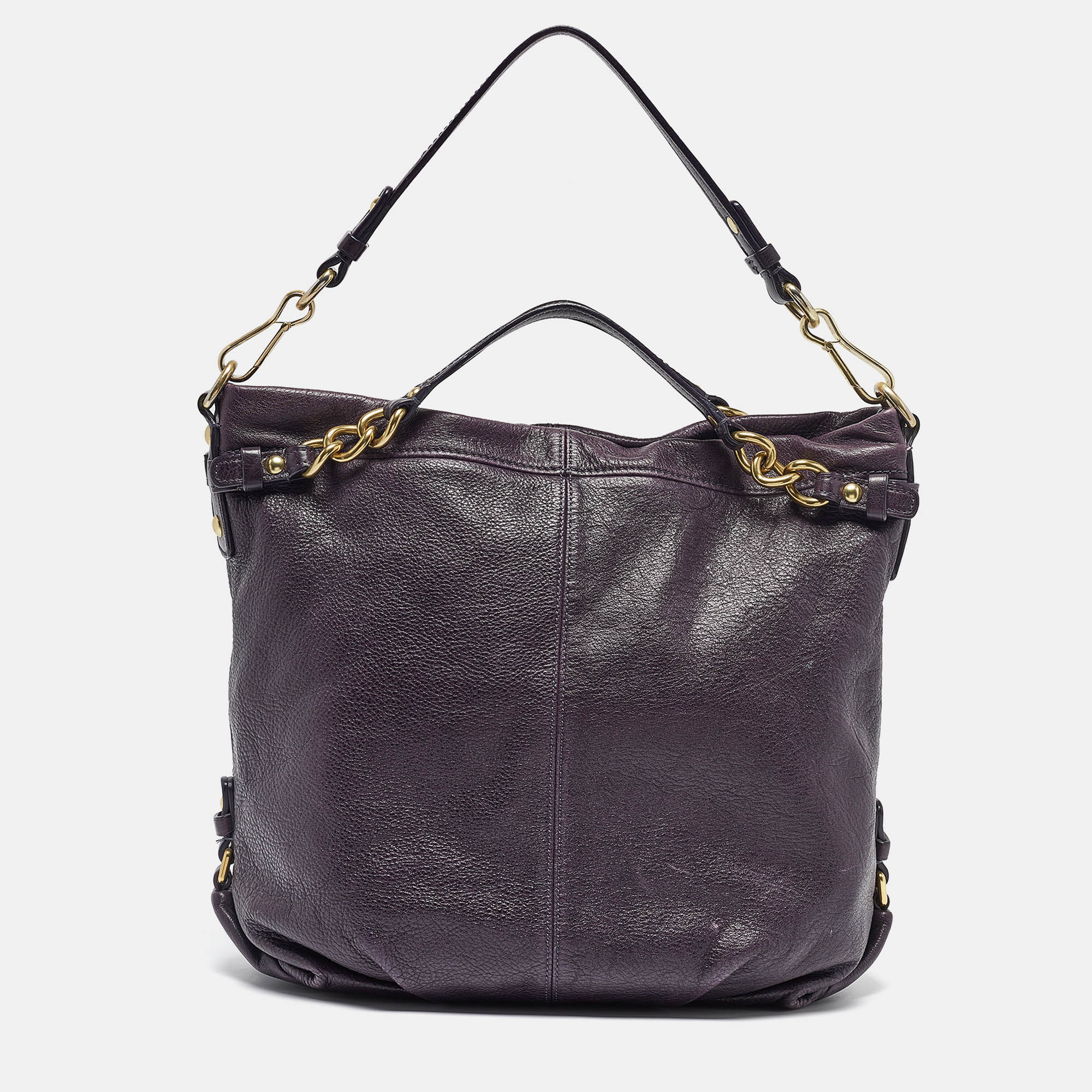 

Coach Purple Leather Large Brooke Hobo