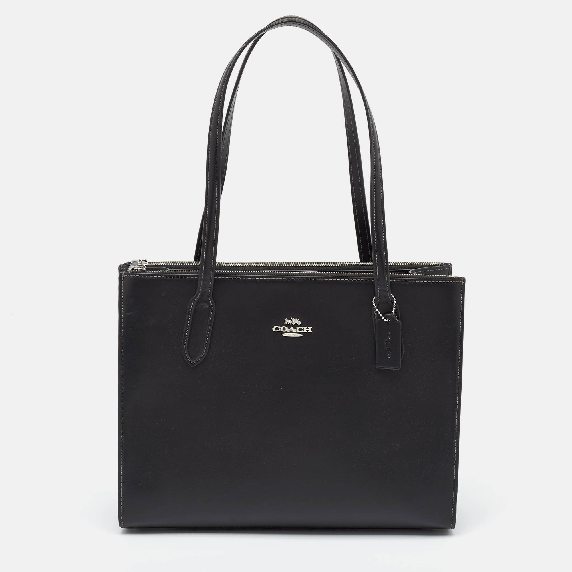 

Coach Black Leather Nina Tote